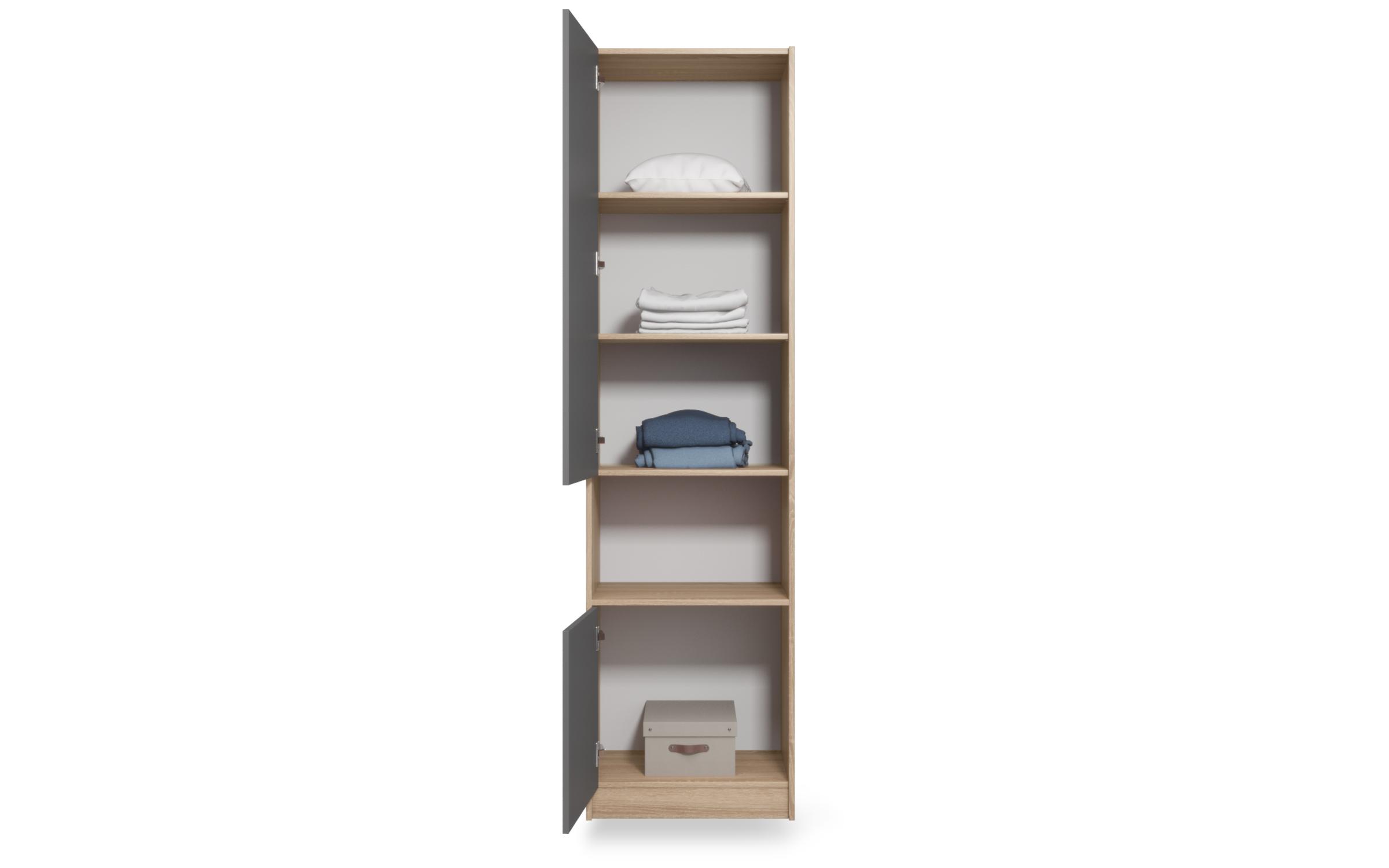 Dulap cu o usa Diema B, stejar sonoma + antracit mat  2