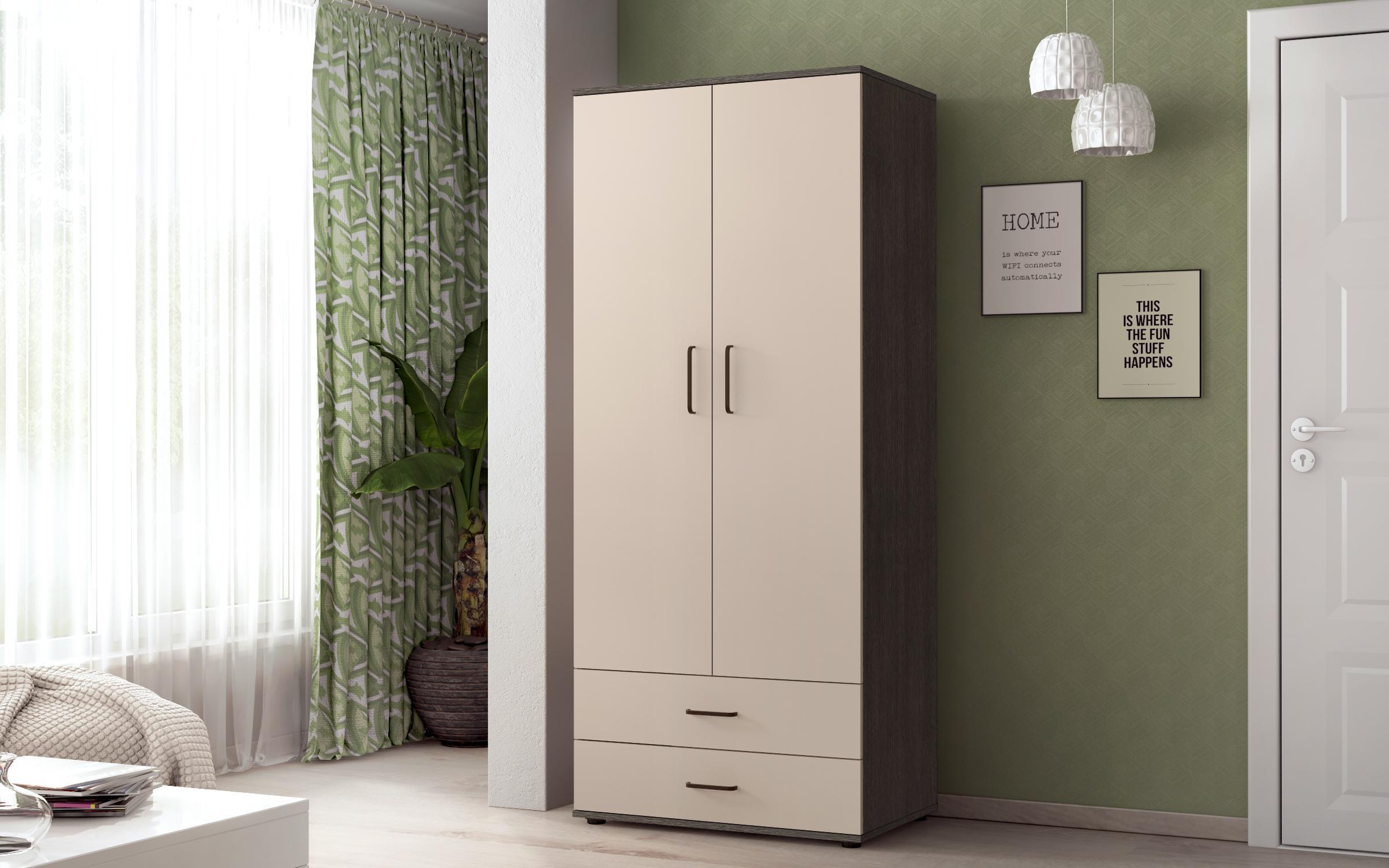 Dulap Eron XS, casmir + stejar antracit  1