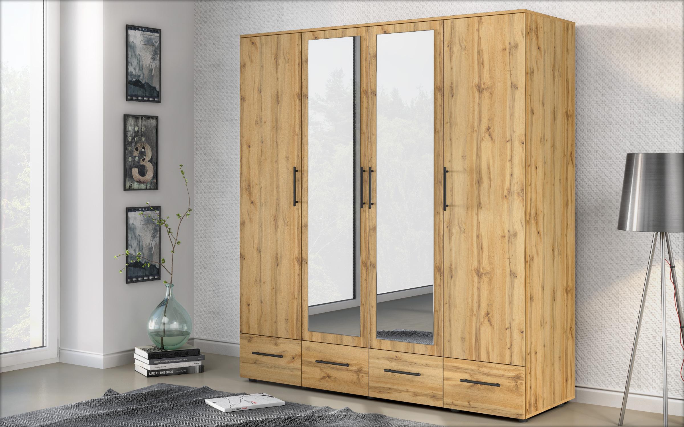 Dulap cu patru usi Select, stejar wotan  1