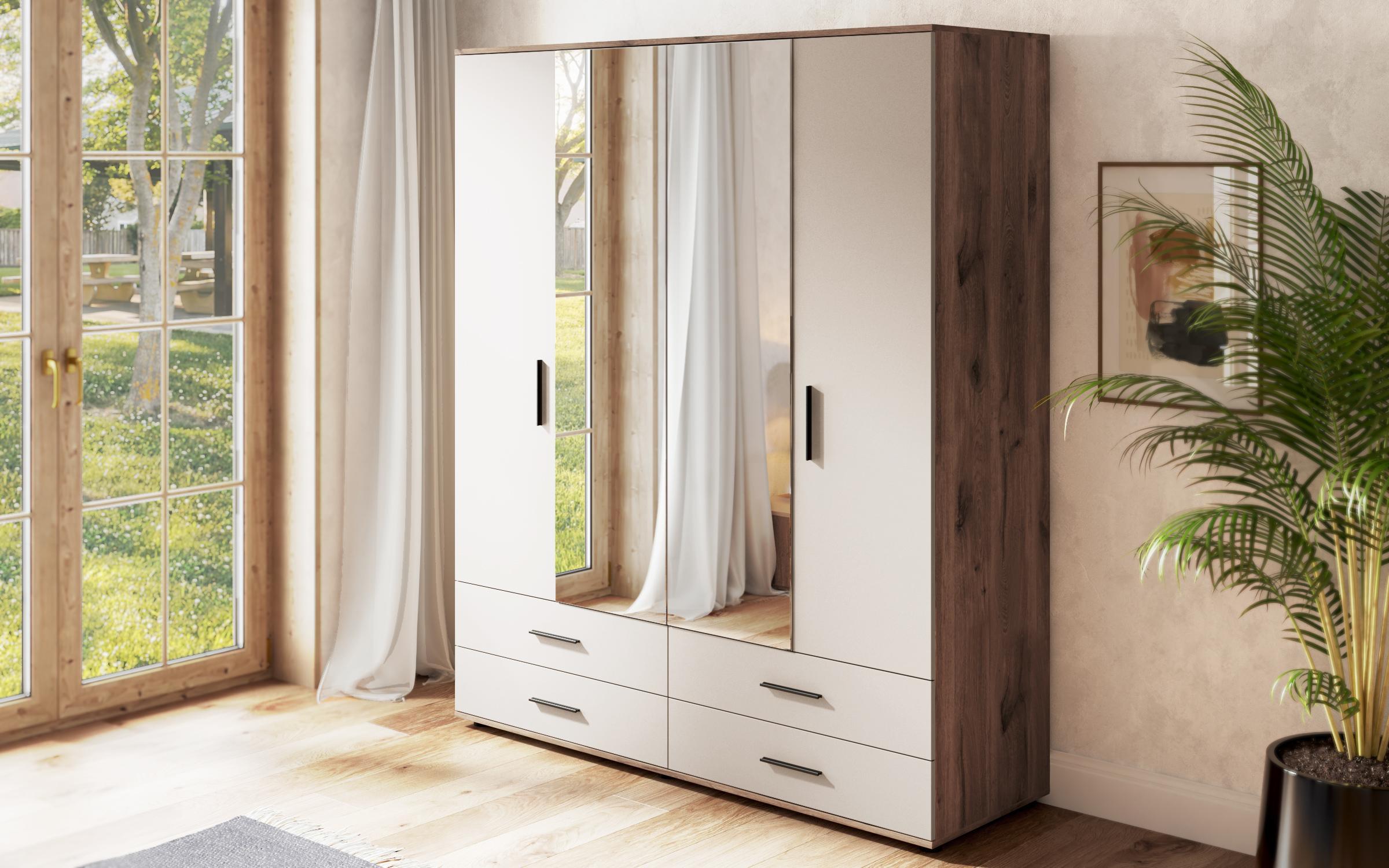 Dulap Astoria, stejar scandinav inchis + nisipiu mat  1