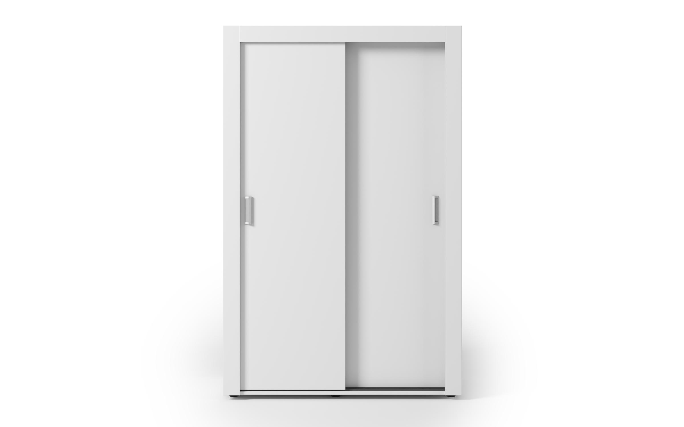 Dulap cu bara pentru umerase si rafturi Nemo 2, alb + alb  4