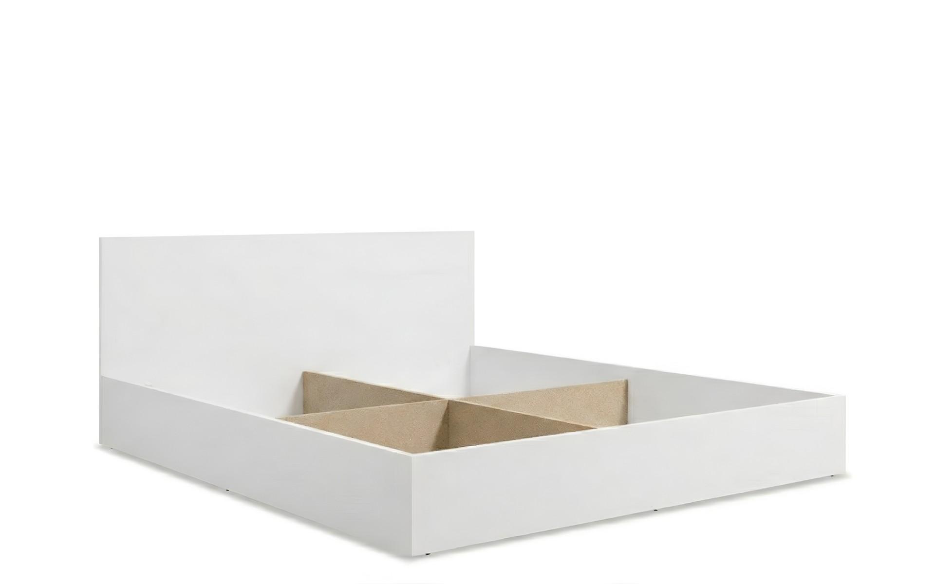 Pat dublu 160/200 Izi, alb lucios  3