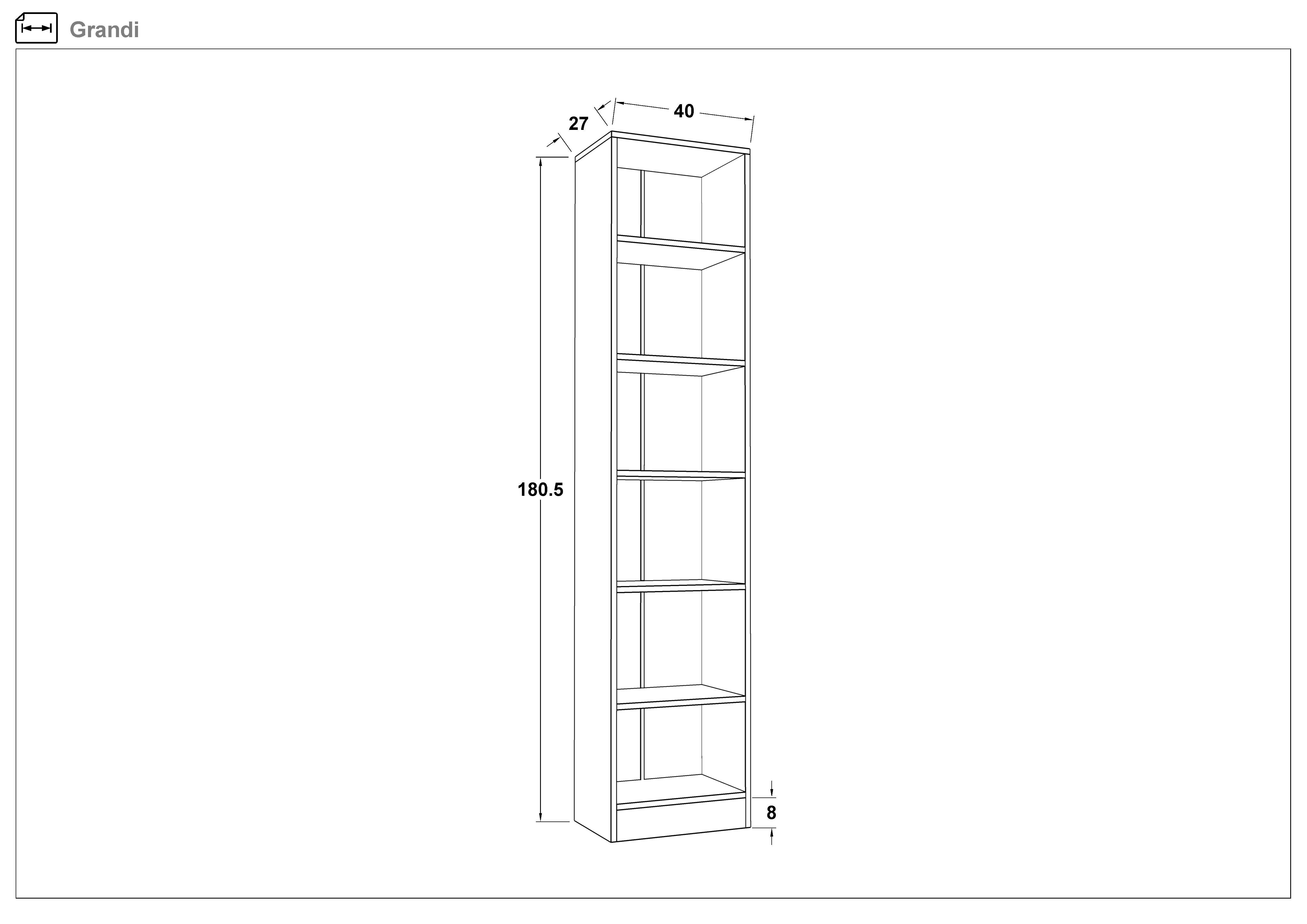 Biblioteca Grandi, alb mat  2