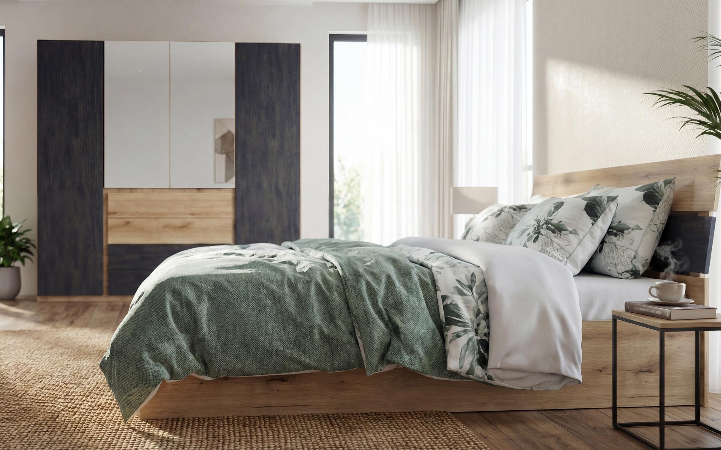 Set dormitor 160/200 Havana, stejar evoc + Magma  4