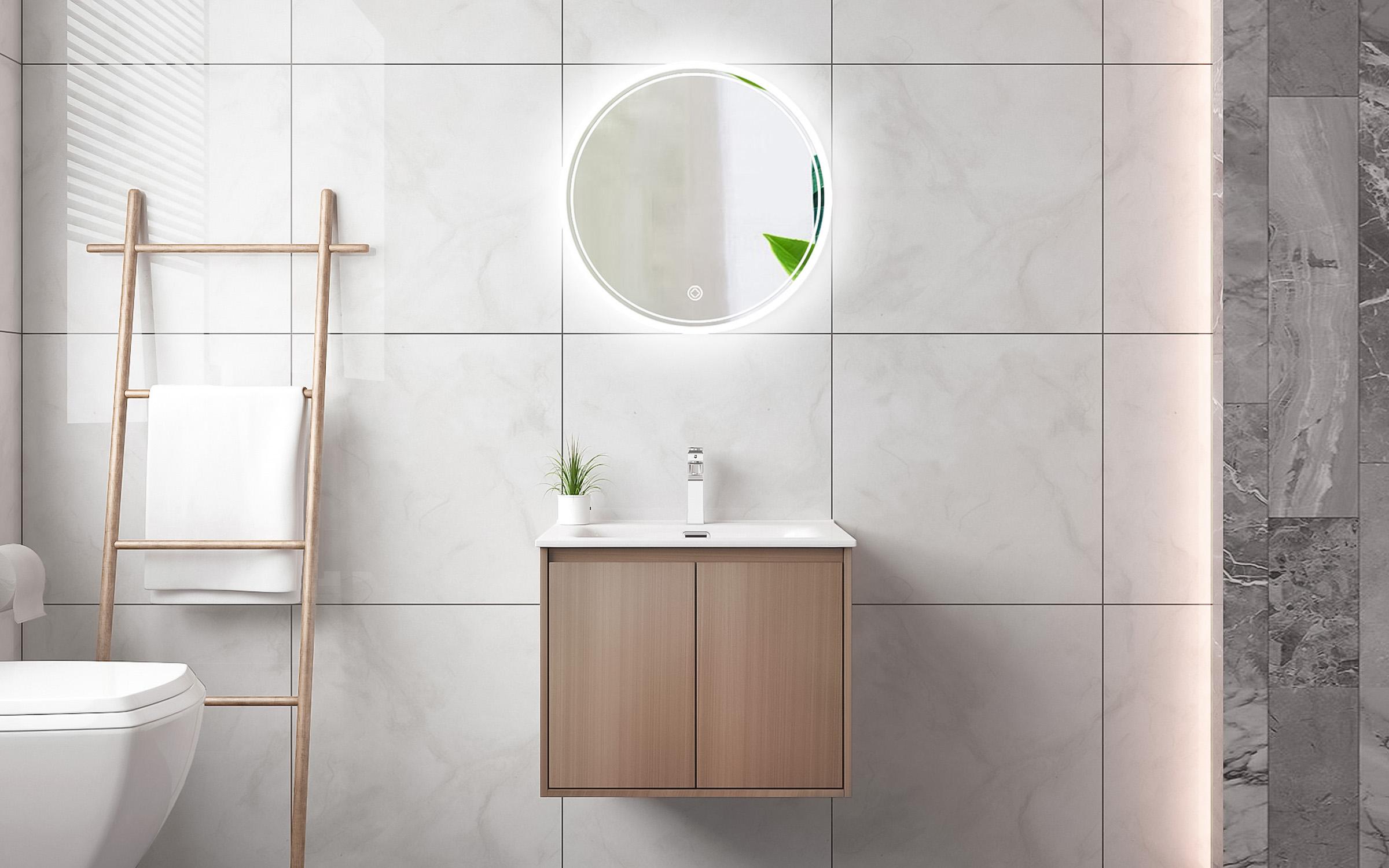 PVC Set de baie Deliro, natural  1