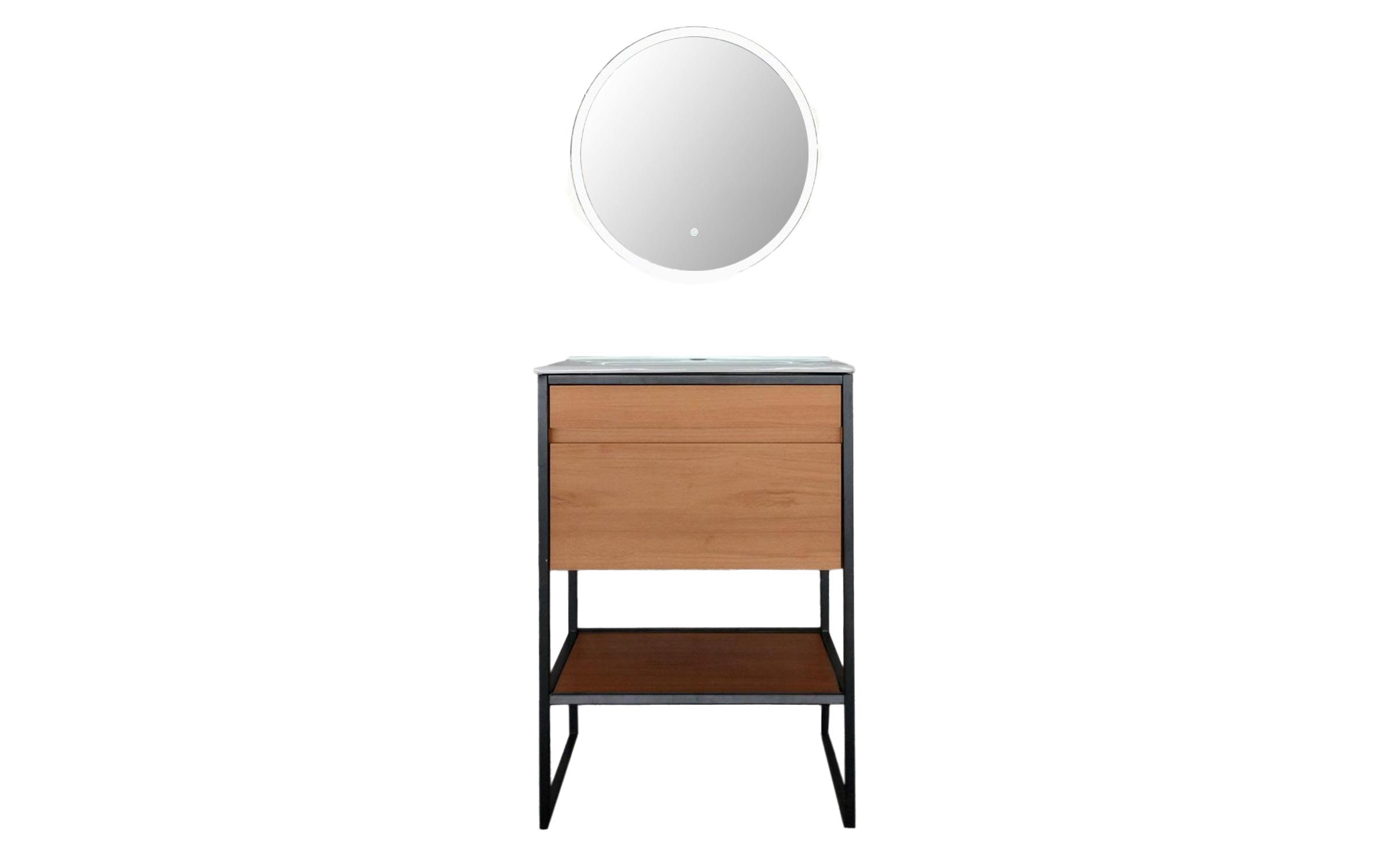 Set pentru baie PVC Ganira, nuc  1