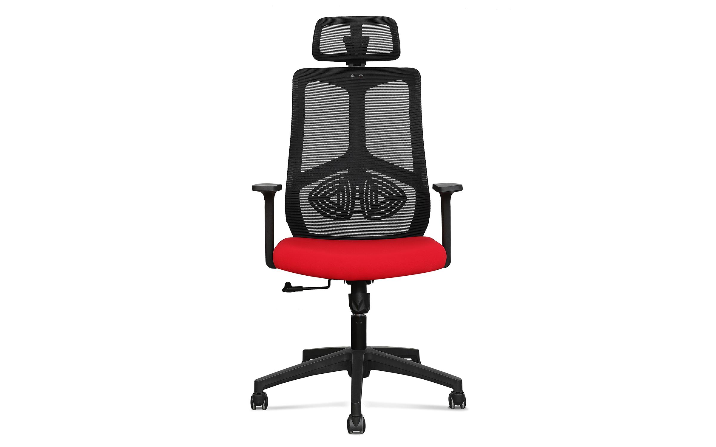 Scaun de birou Miler II, negru + rosu  2