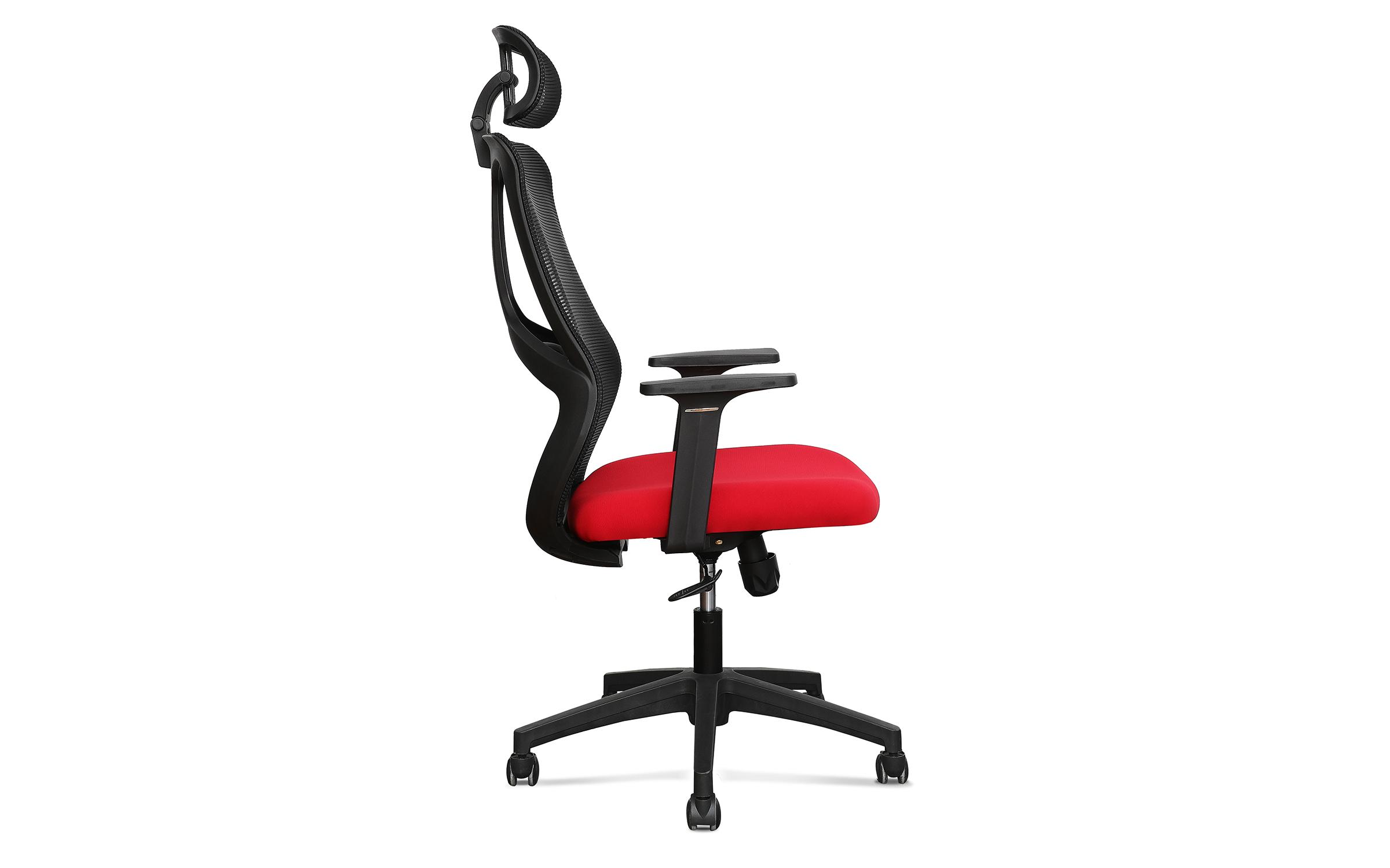 Scaun de birou Miler II, negru + rosu  3