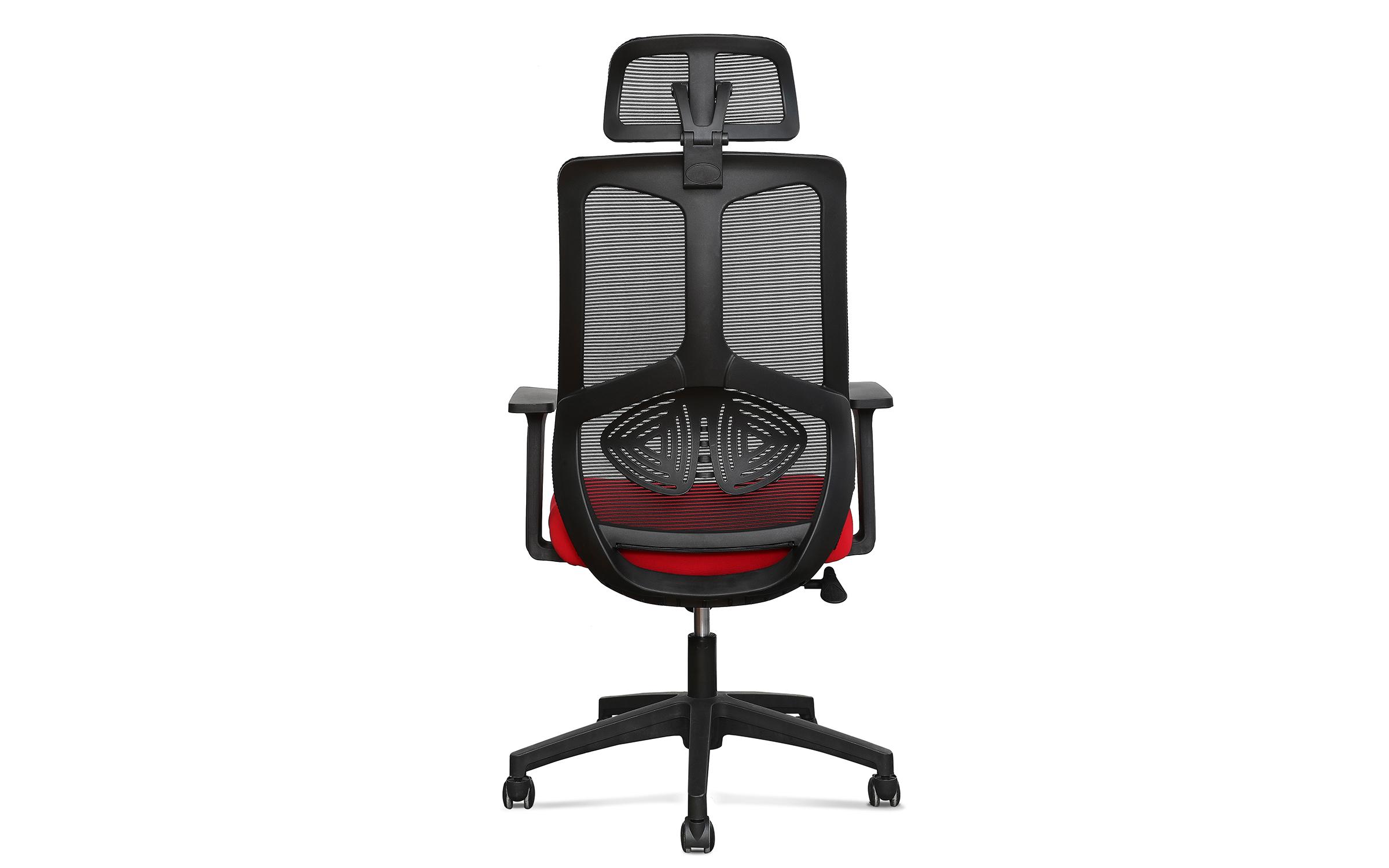 Scaun de birou Miler II, negru + rosu  4
