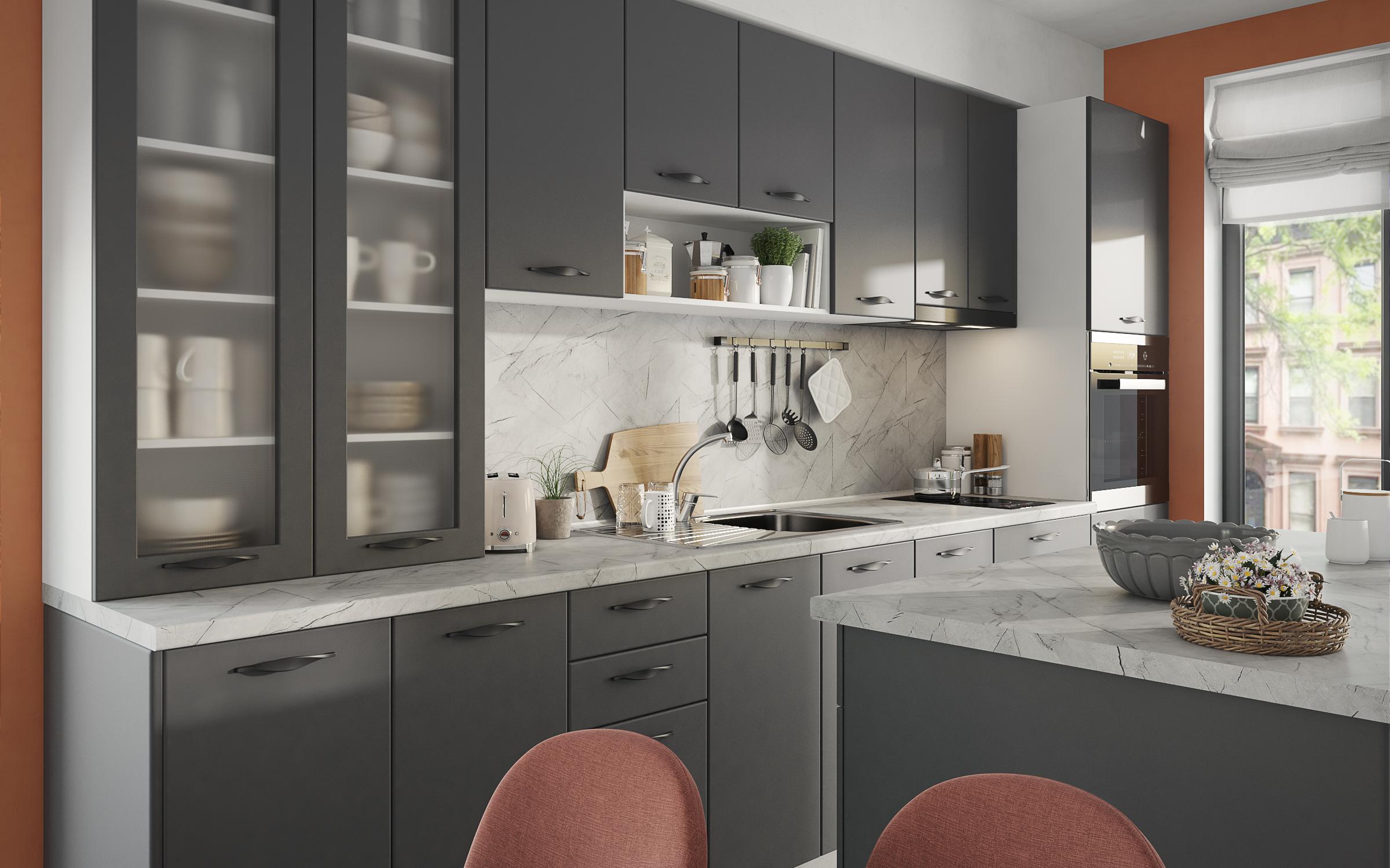 Dulap de bucatarie Simon 13, antracit mat  7