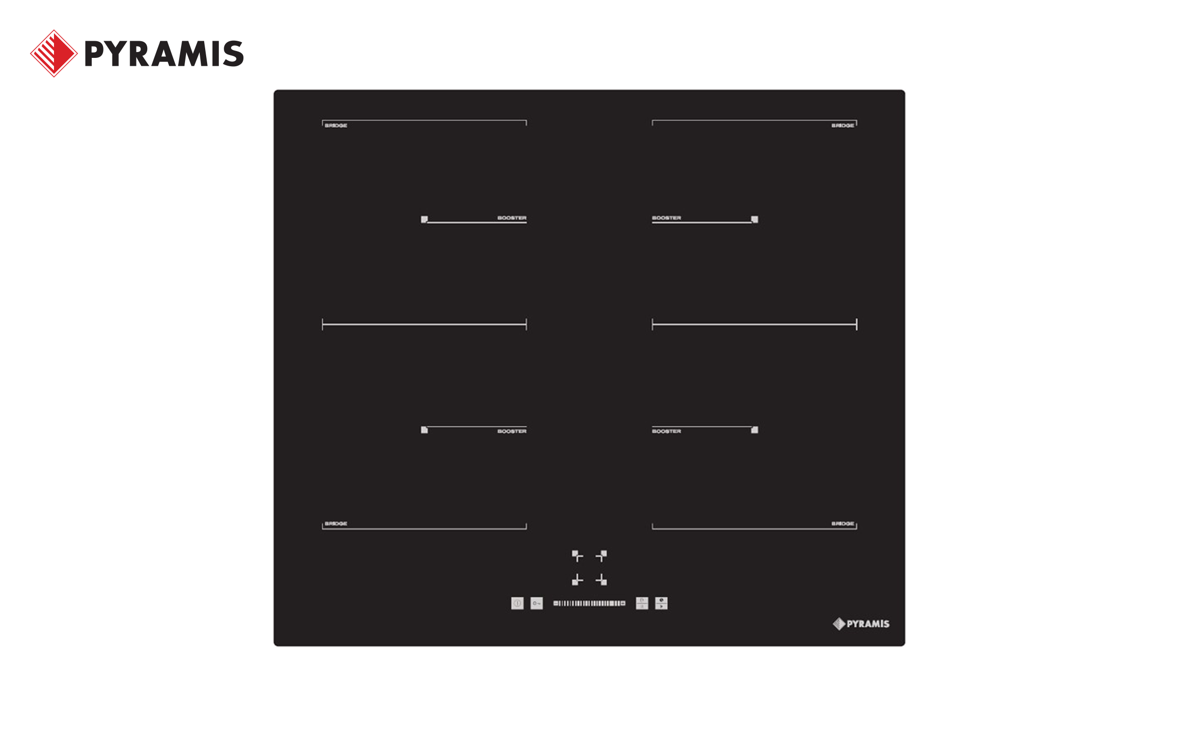 Plita cu inductie PYRAMIS , 4 zone, negru  1