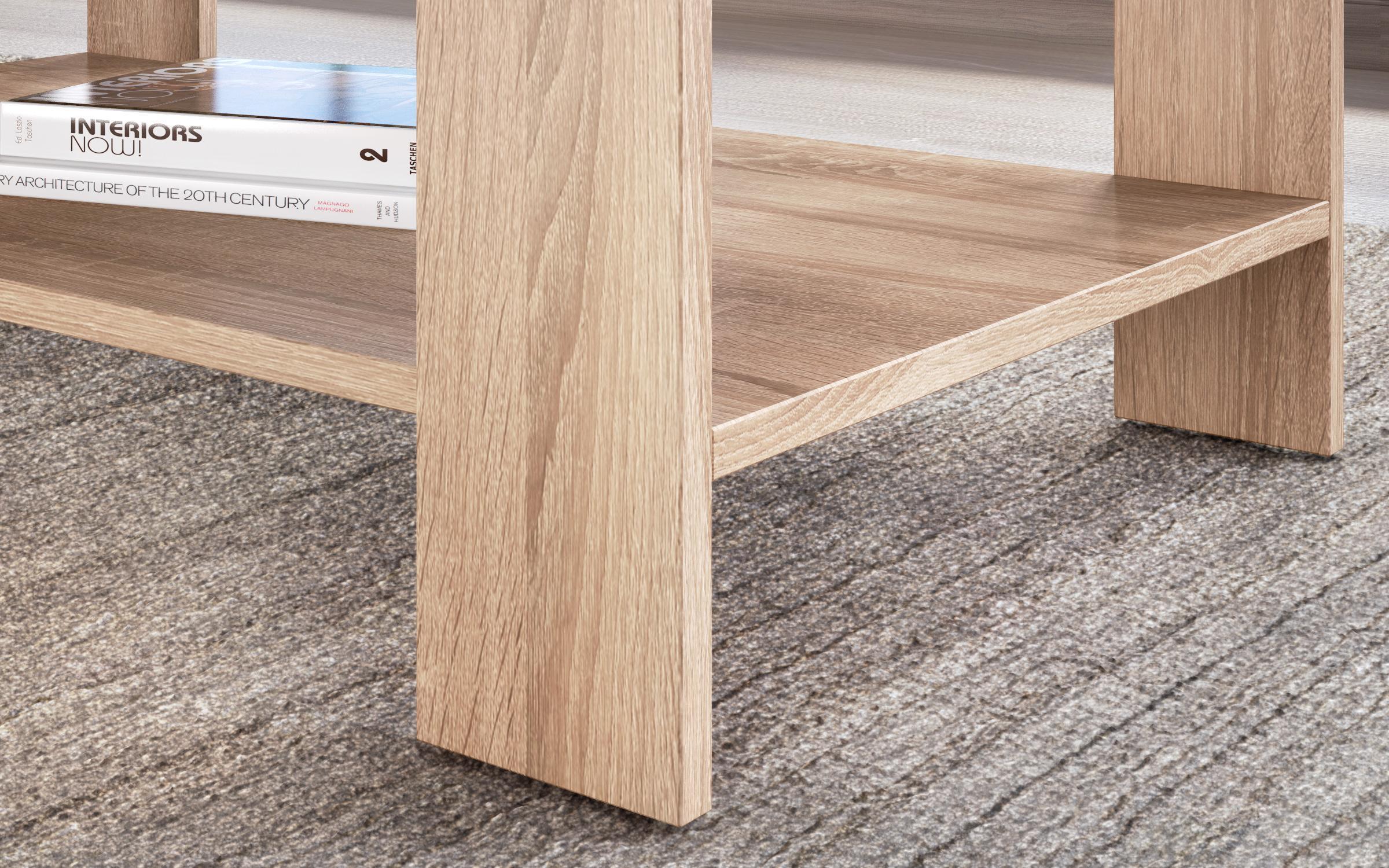 Masuta de cafea Nesta, stejar sonoma + alb  6