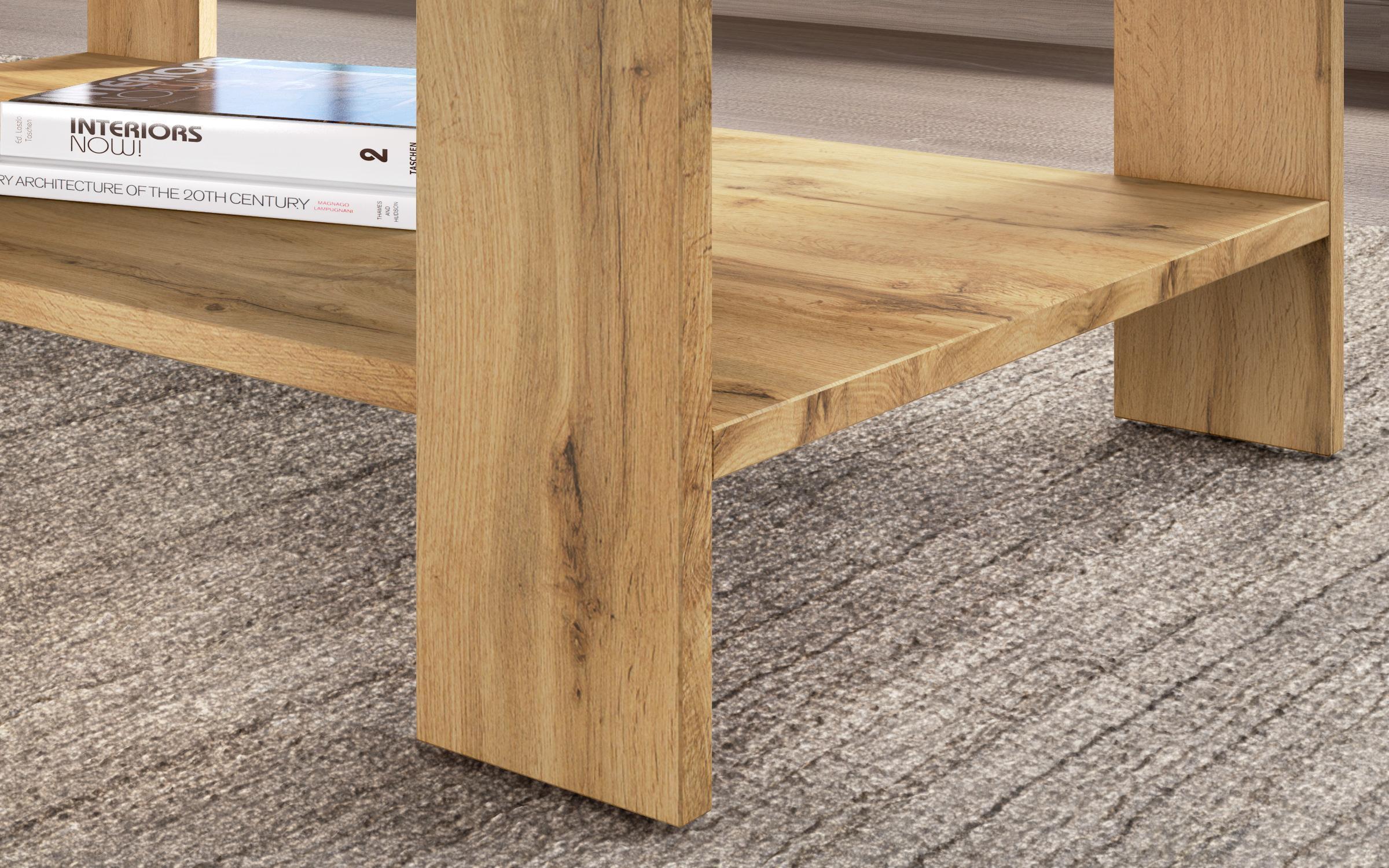 Masuta de cafea Nesta, stejar wotan + decor marmura Tunis  6