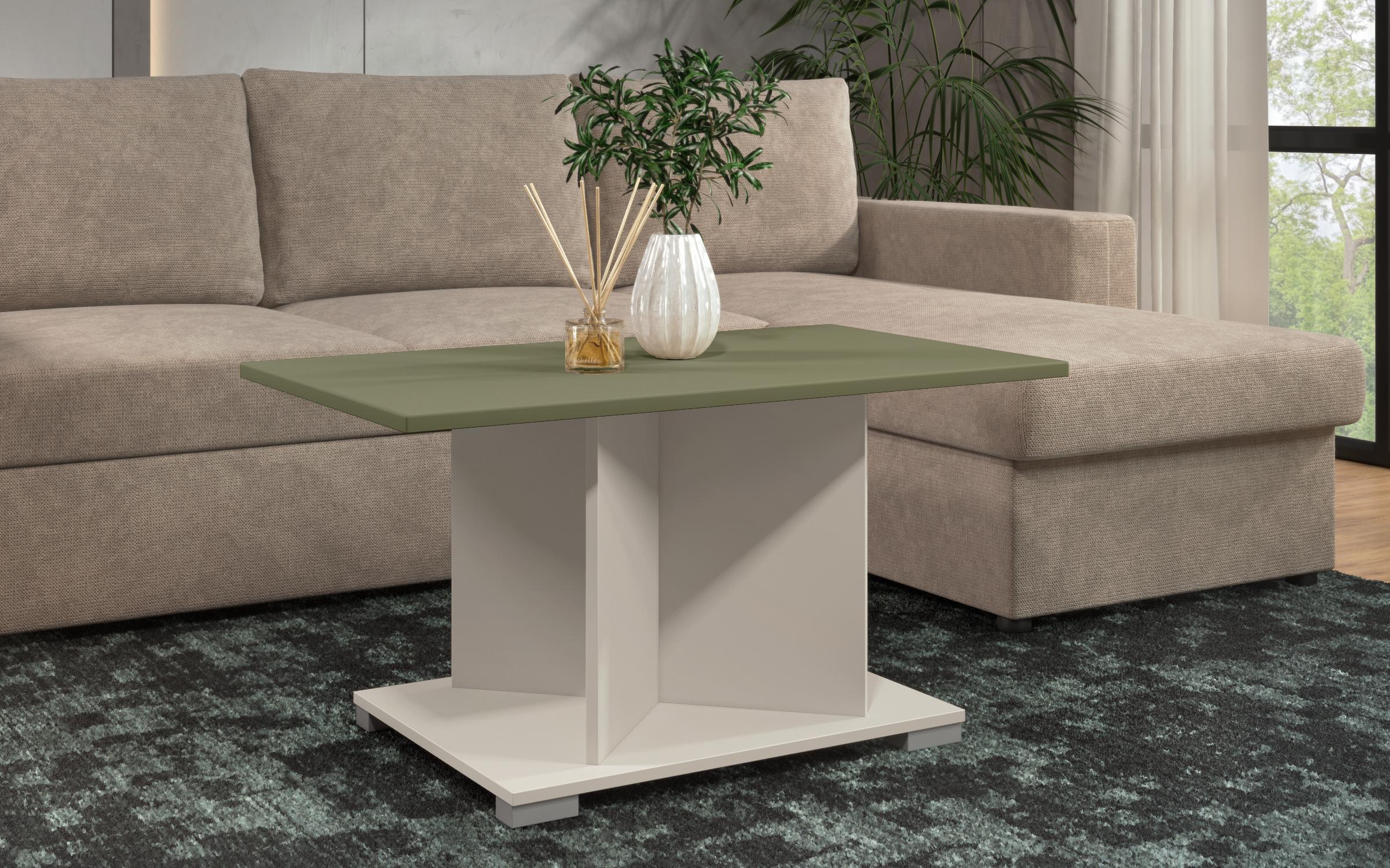 Masuta de cafea + MDF Aurea L, nisipiu mat + maslina  1