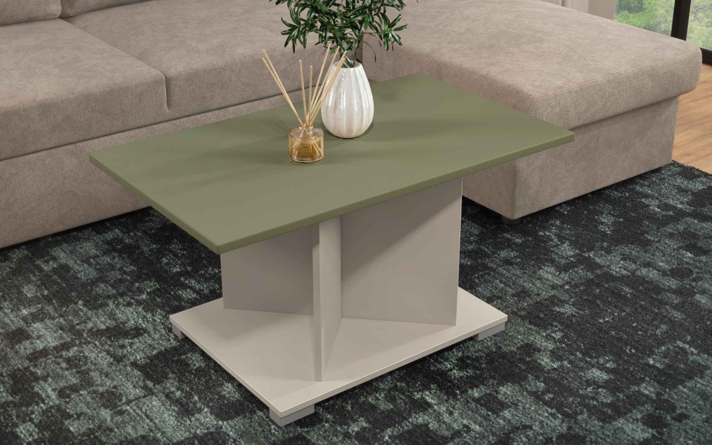 Masuta de cafea + MDF Aurea L, nisipiu mat + maslina  3