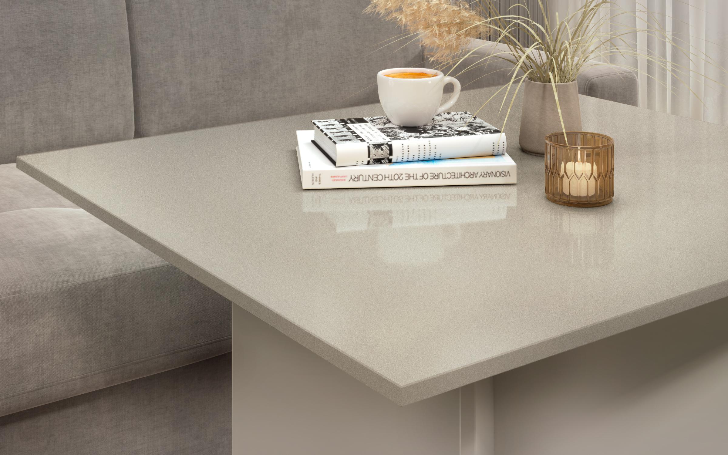 Masuta de cafea Aurea XL, nisipiu mat + bej metalic  2