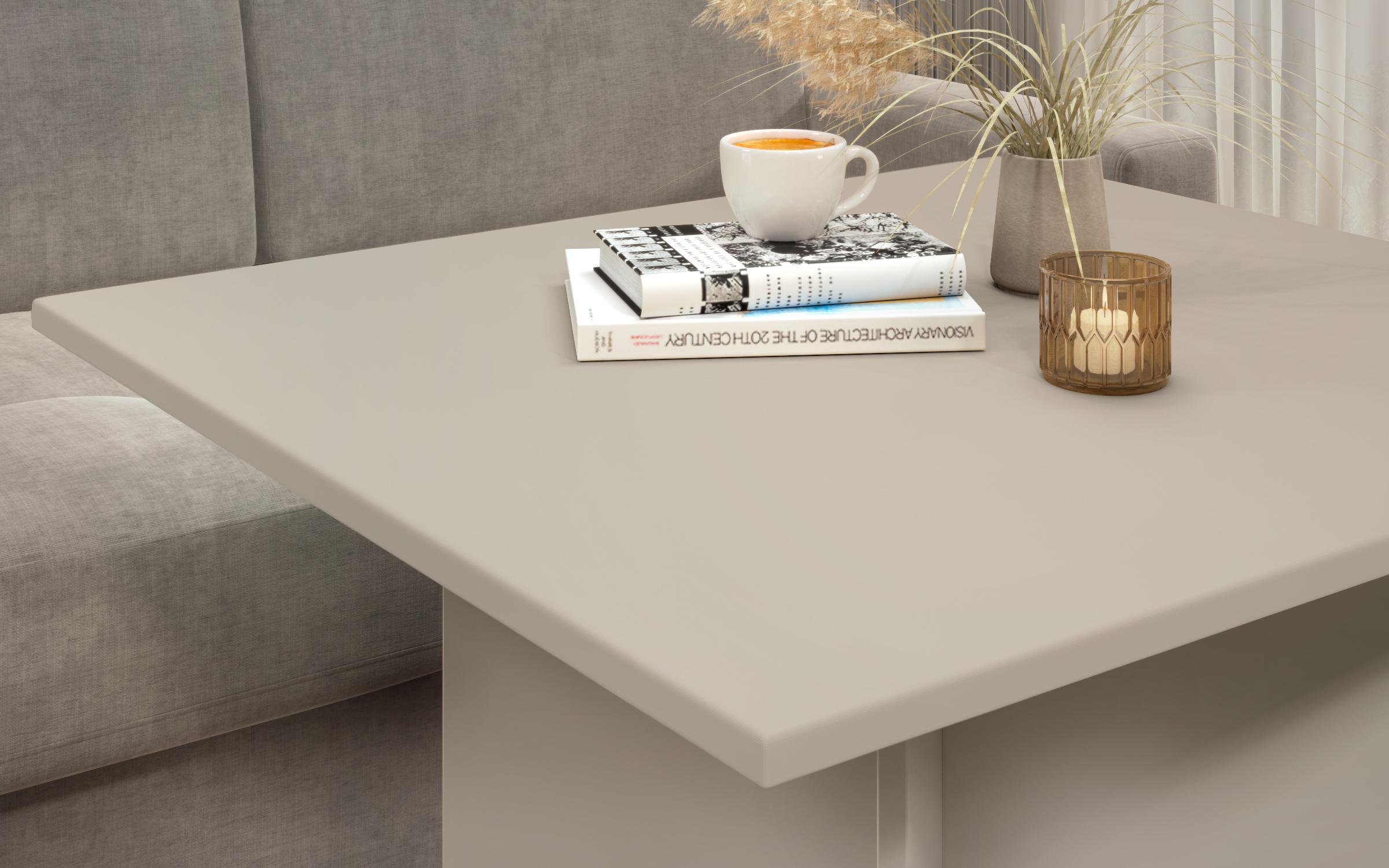 Masuta de cafea Aurea XL + MDF, nisipiu mat + casmir  3