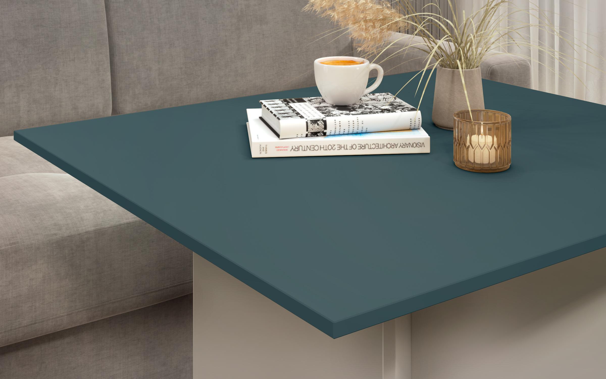 Masuta de cafea Aurea XL, nisipiu mat + petrol  3