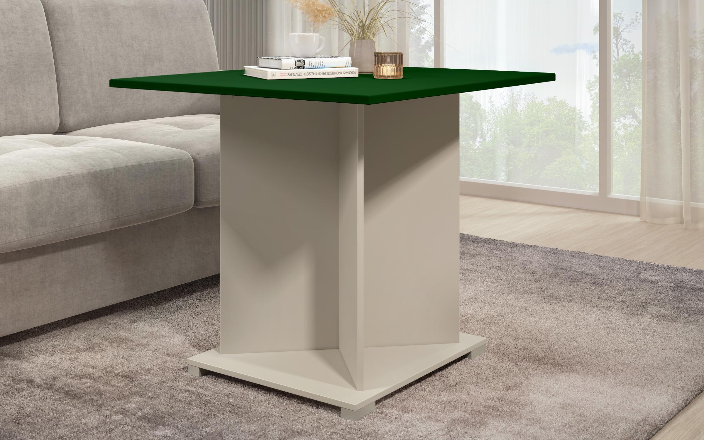 Masuta de cafea Aurea XL + MDF, nisipiu mat + verde  1