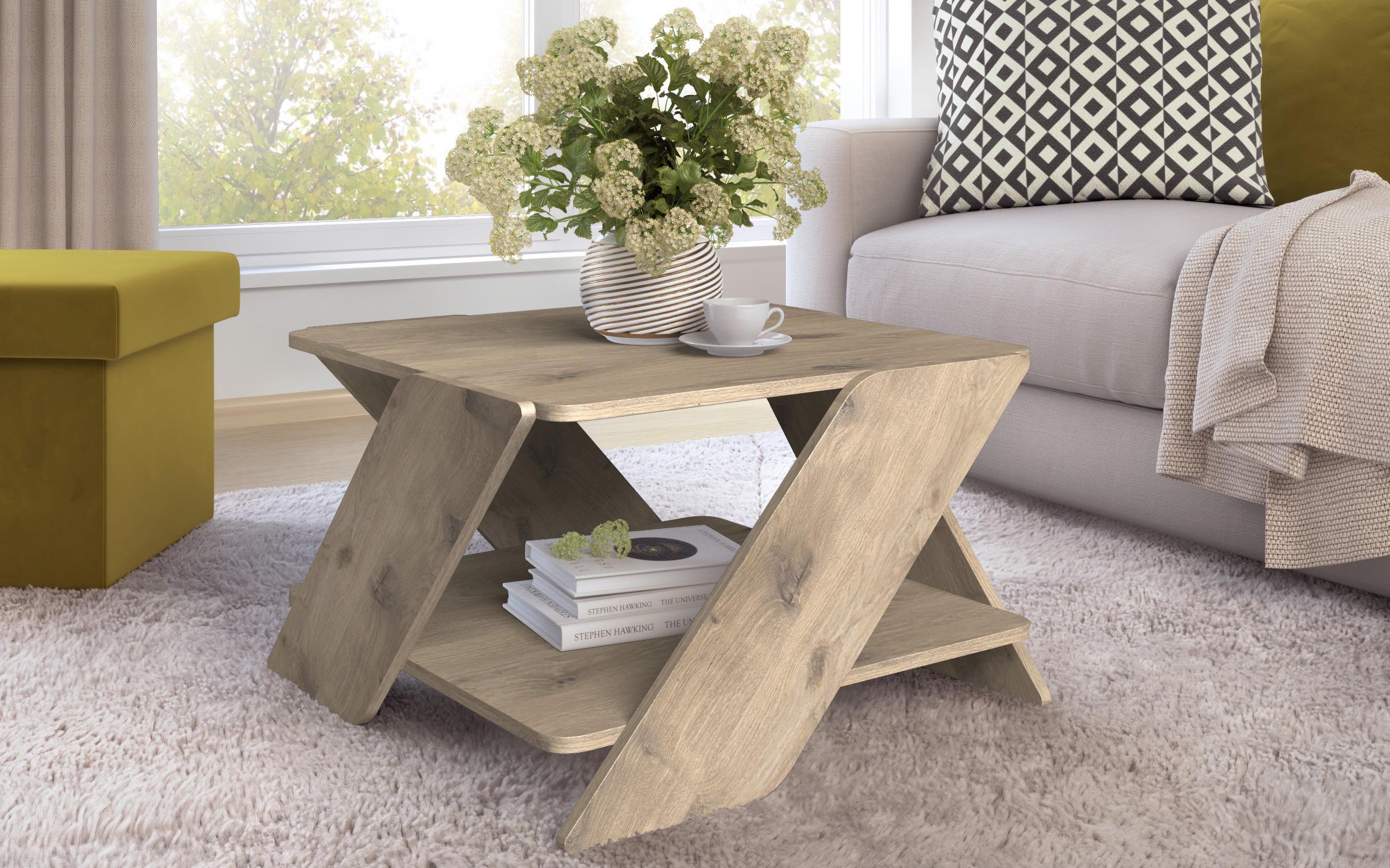 Set living Finix, gri deschis + stejar scandinav deschis  4