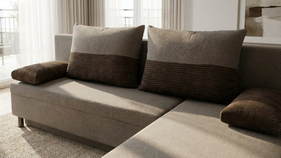 Coltar extensibil Real Prime, maro + maro inchis  5