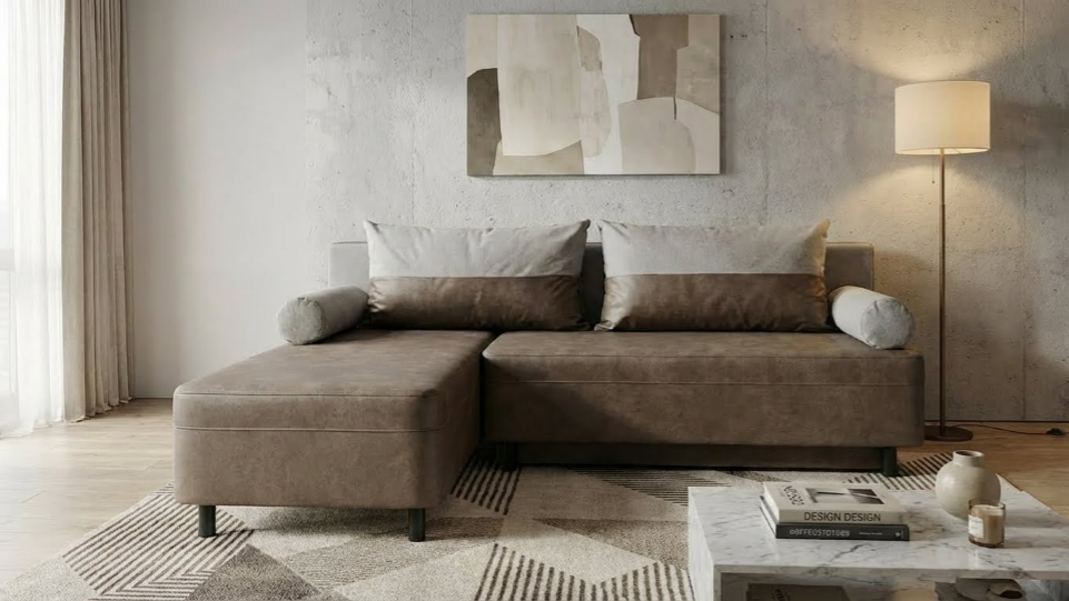 Coltar extensibil Real, maro + bej  1