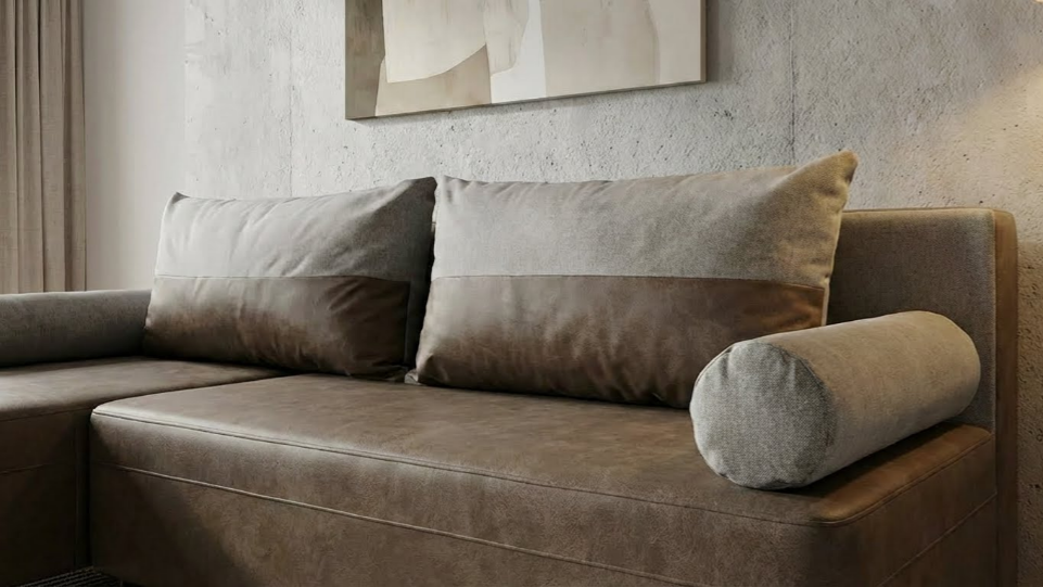 Coltar extensibil Real, maro + bej  3