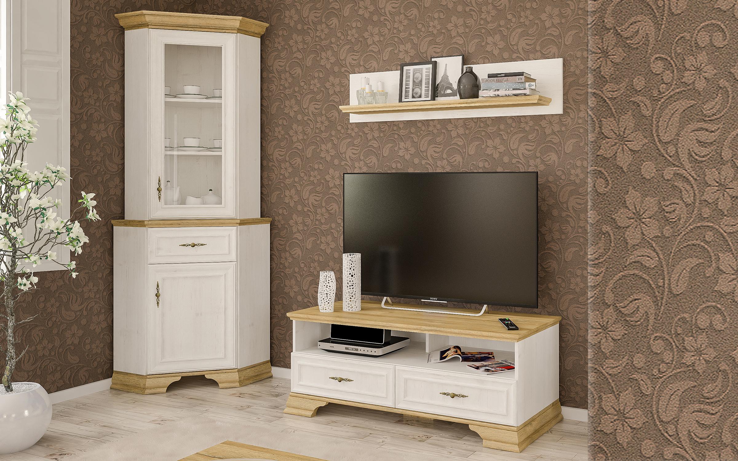 Comoda pentru colt Alexa, pin Andersen + stejar auriu 2