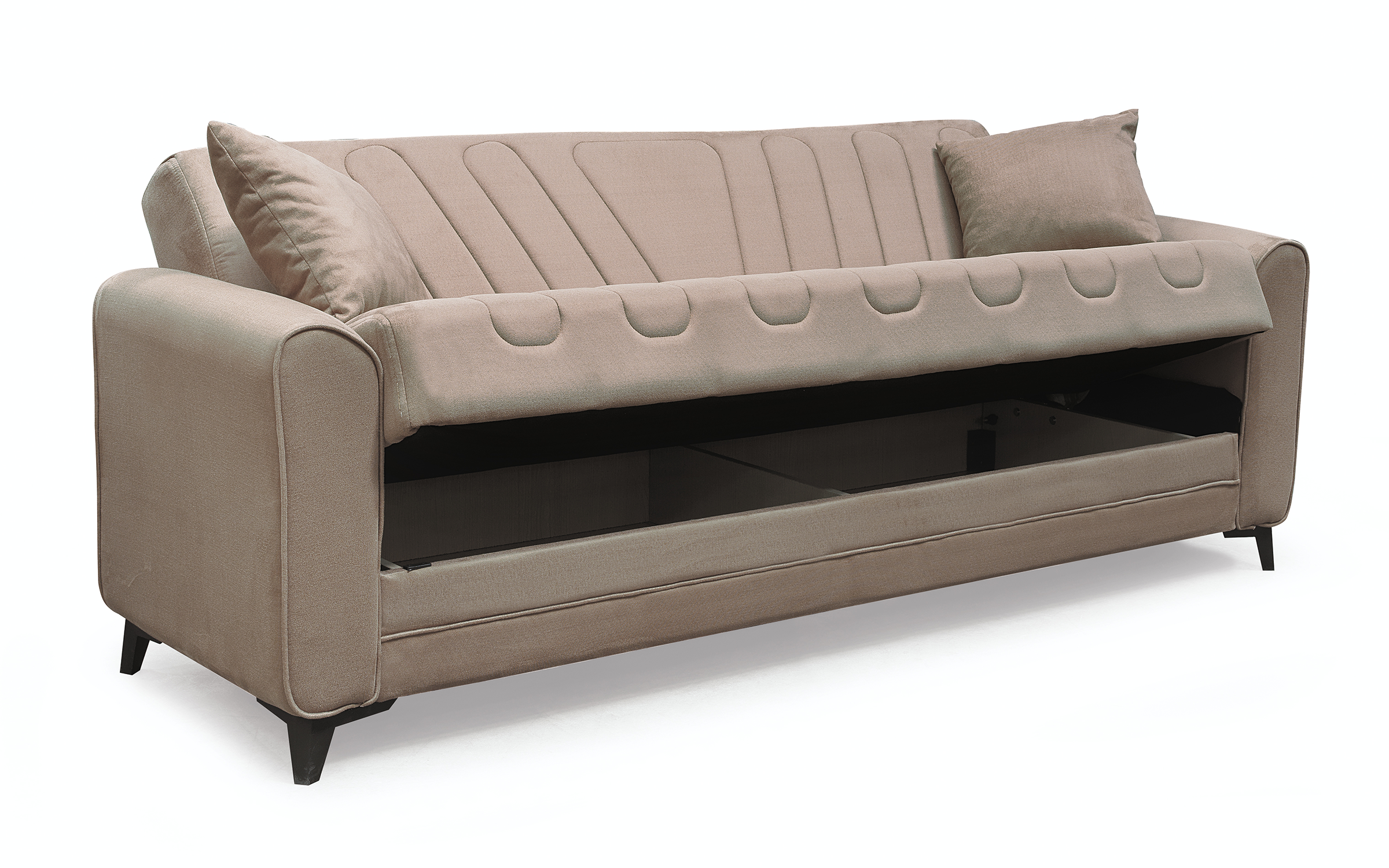 Canapea extensibila click- clack Minos, maro  4