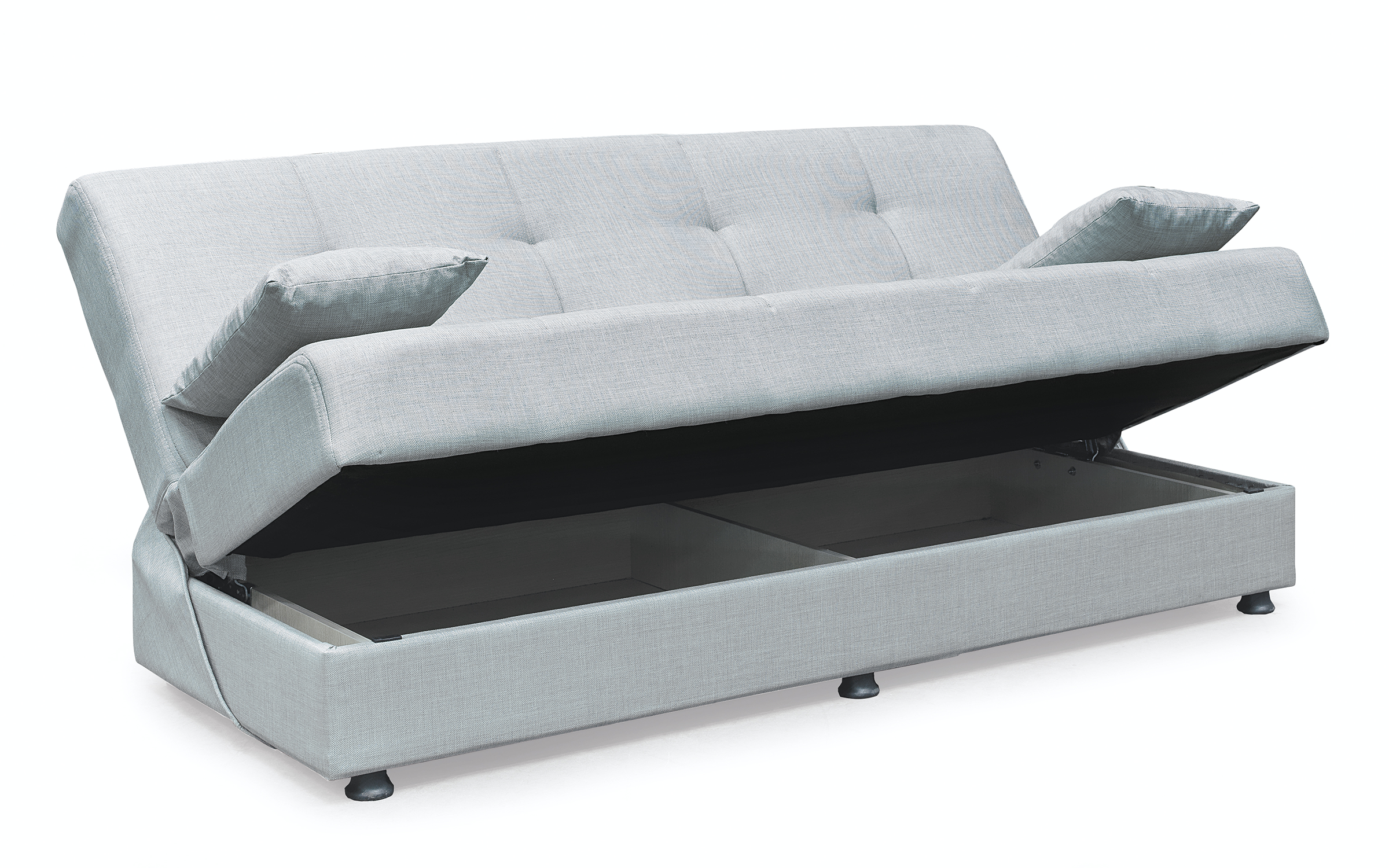 Canapea extensibila click- clack Bruno, gri deschis  4