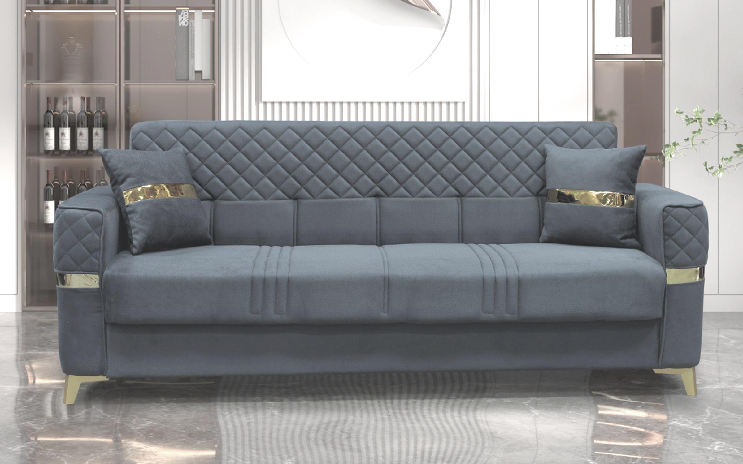 Canapea extensibila click- clack Bramo, gri  1