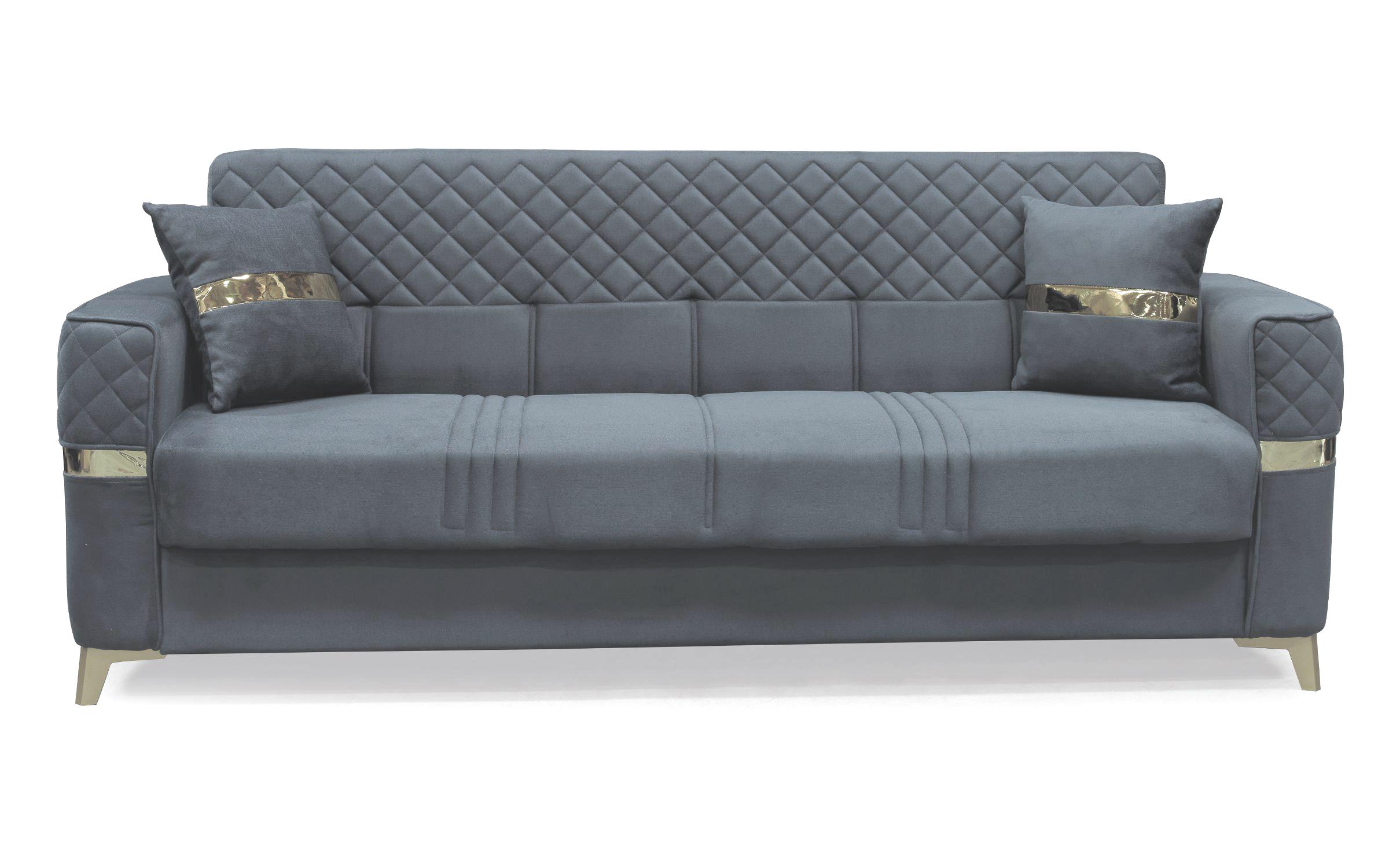 Canapea extensibila click- clack Bramo, gri  3