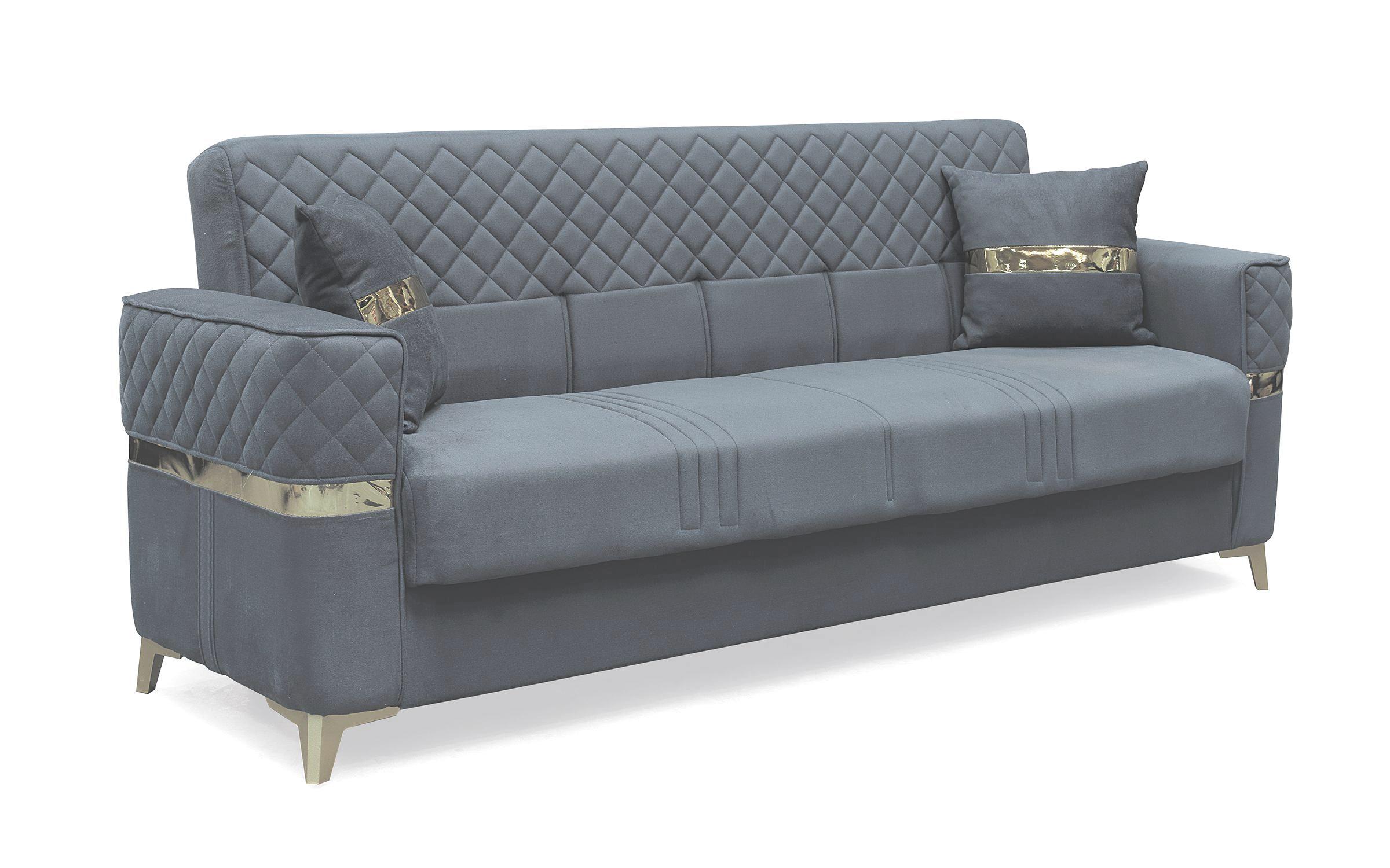 Canapea extensibila click- clack Bramo, gri  4