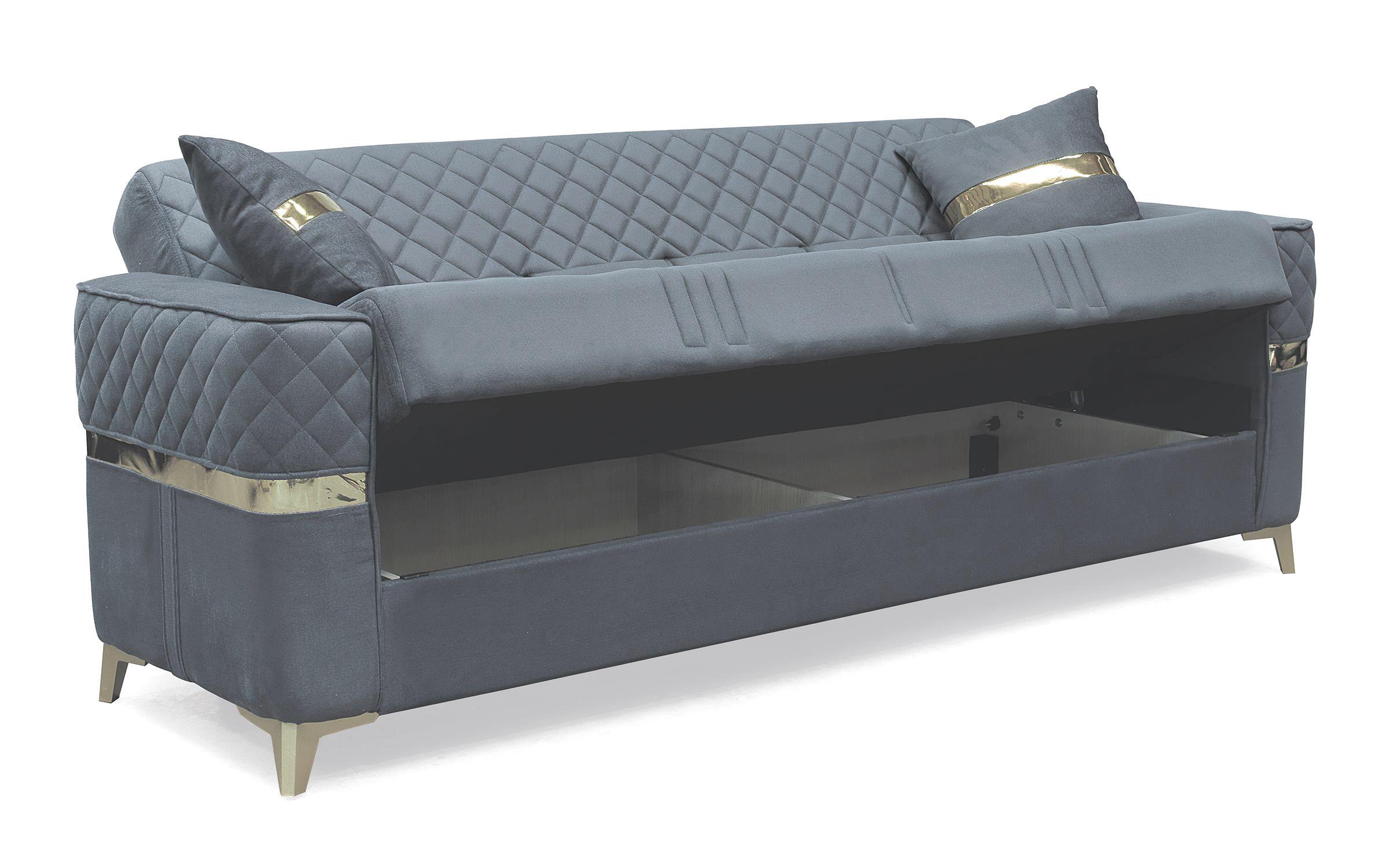 Canapea extensibila click- clack Bramo, gri  5