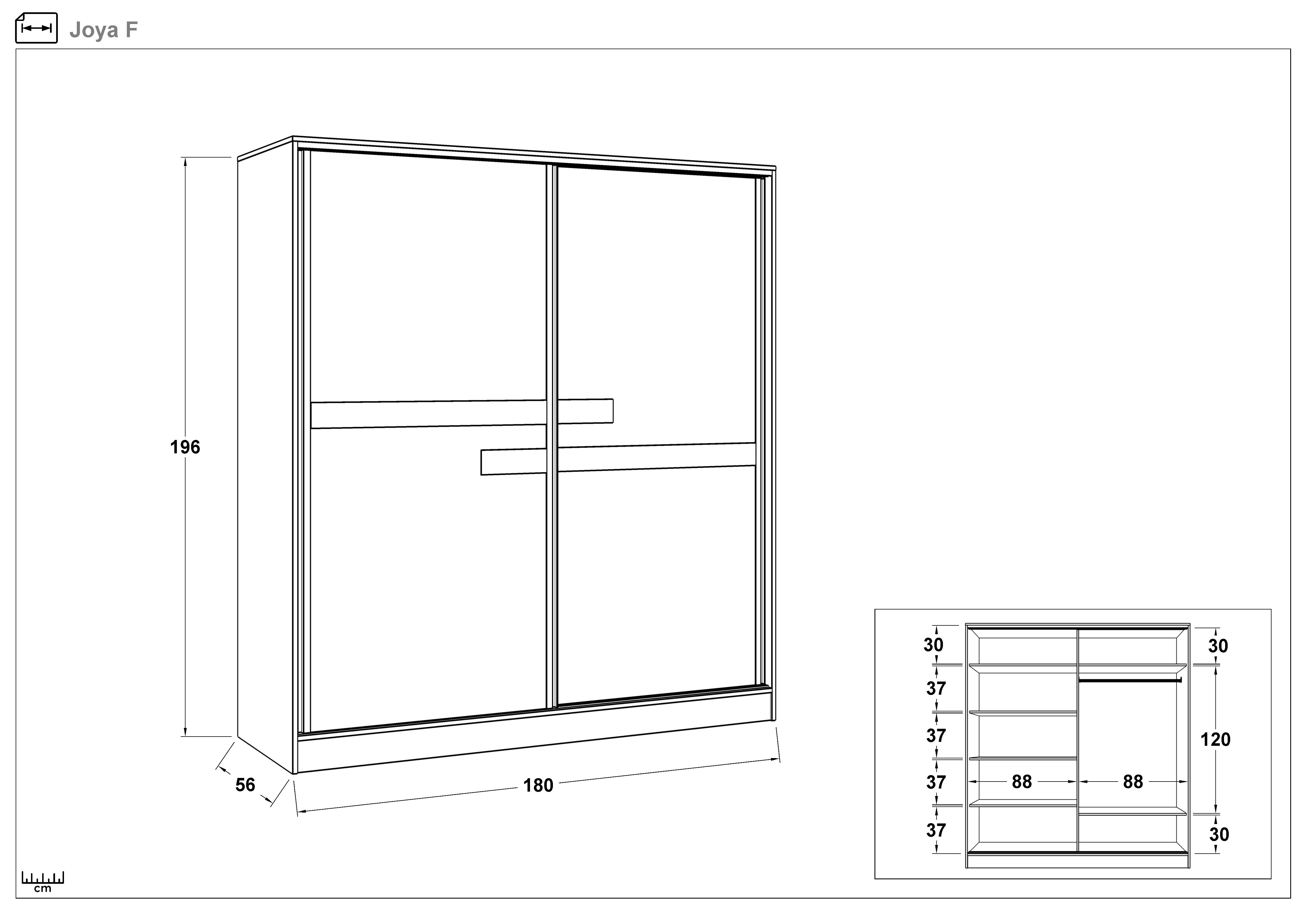 Dulap Joya, stejar sonoma  2