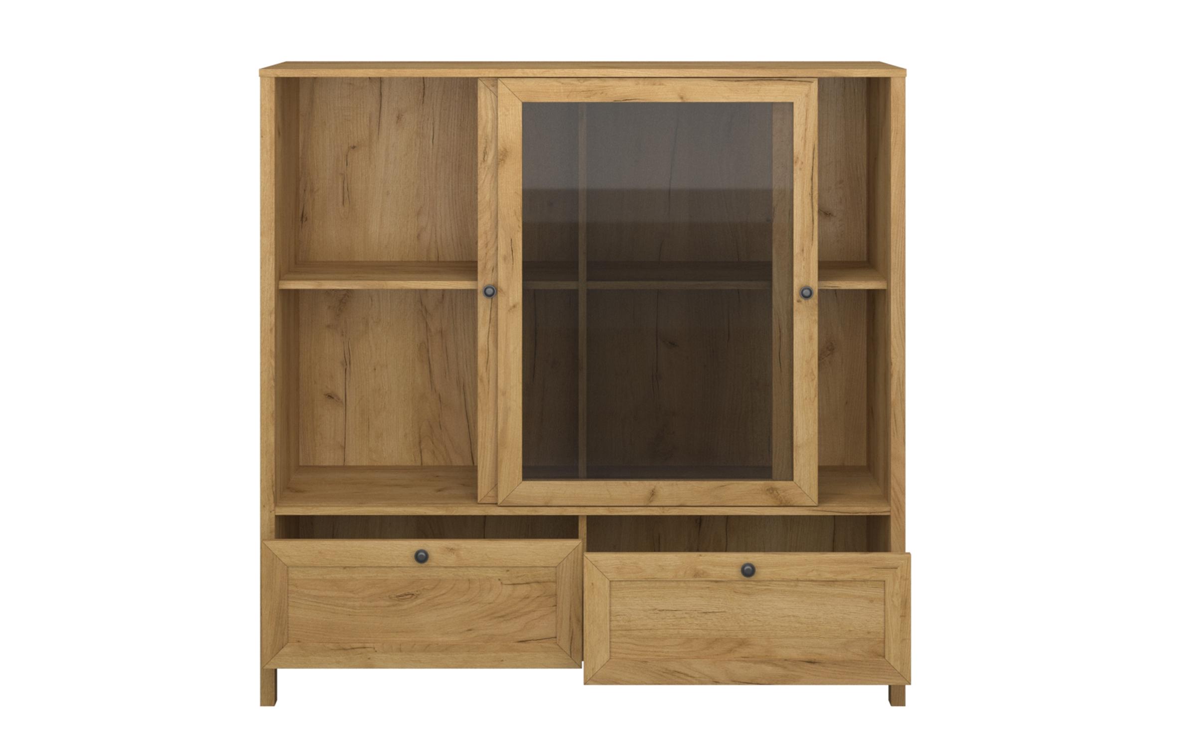 Dulap - vitrina Maliva 2, stejar craft auriu  4