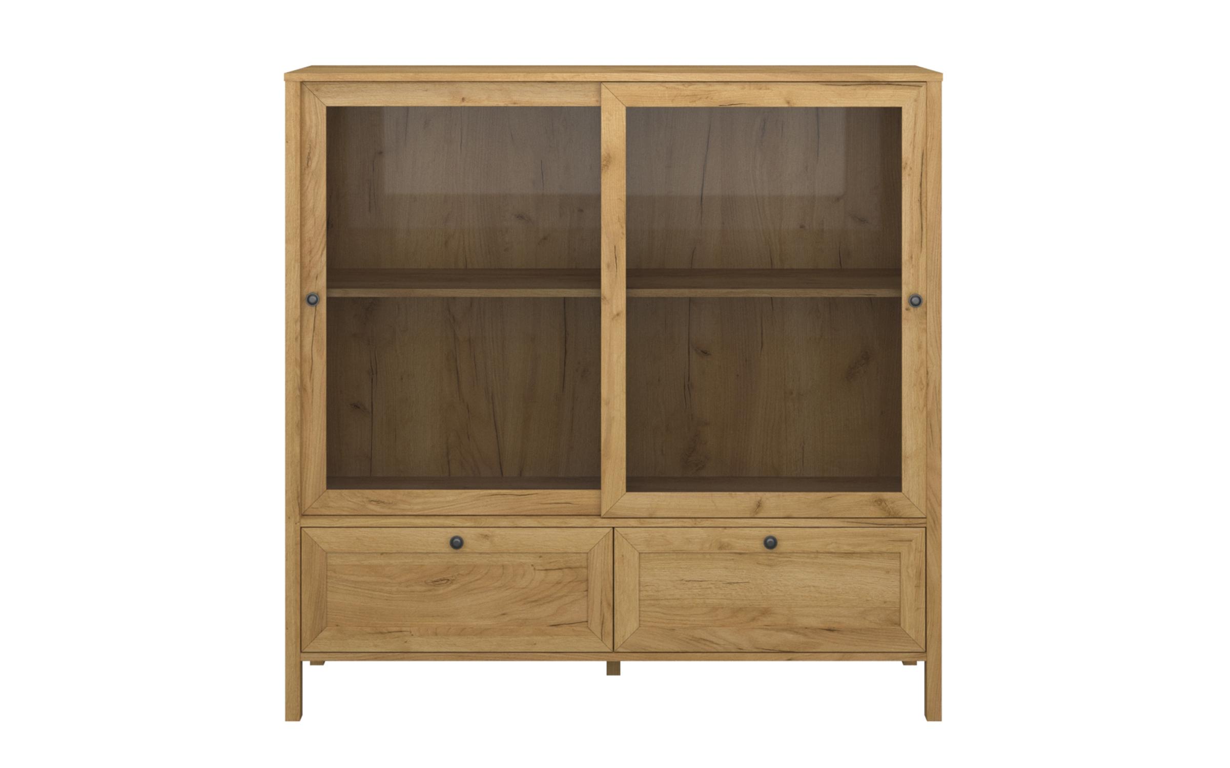 Dulap - vitrina Maliva 2, stejar craft auriu  2
