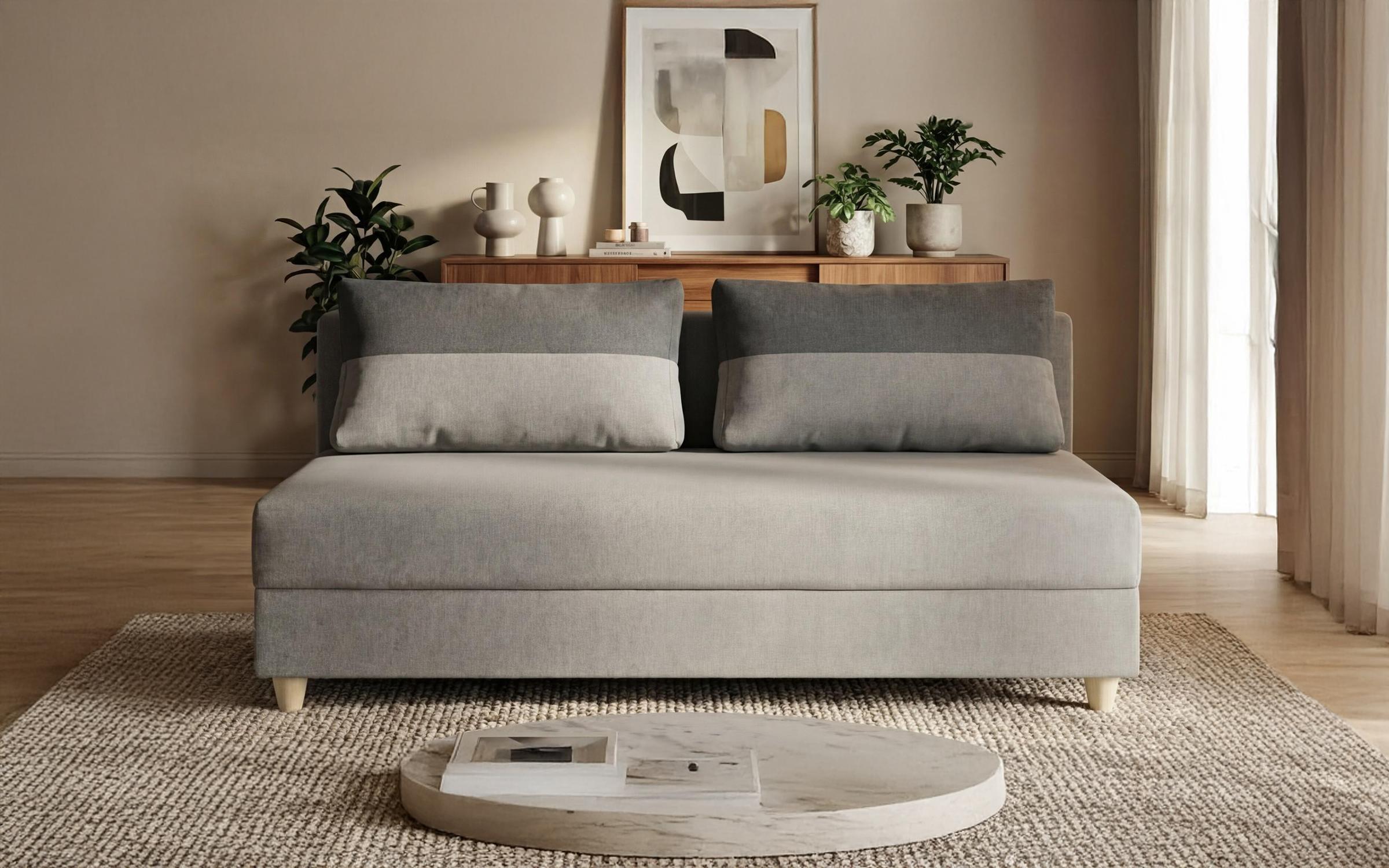 Canapea extensibila Kami, gri + gri inchis  1