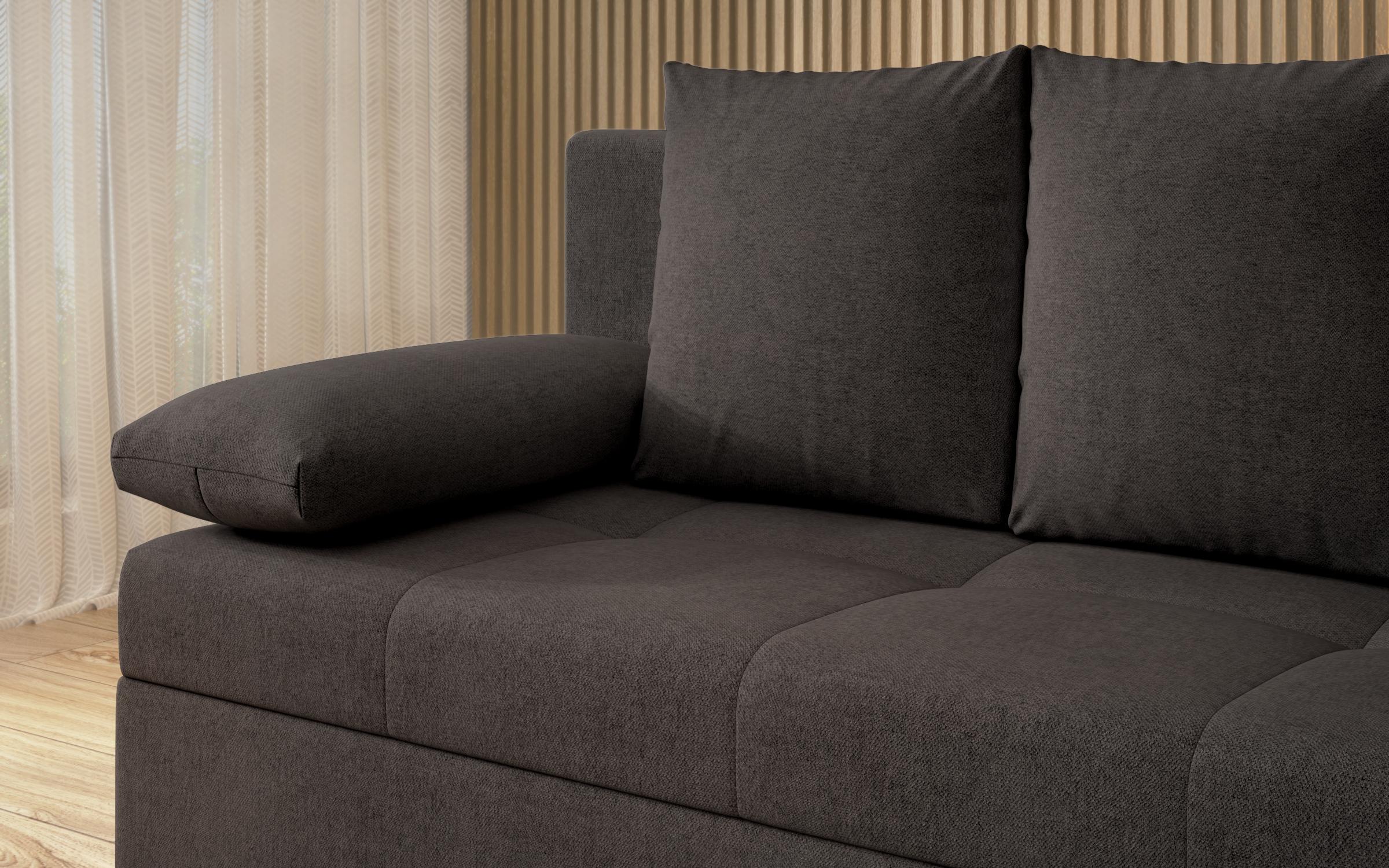 Canapea extensibila Aleto, gri-maroniu  5