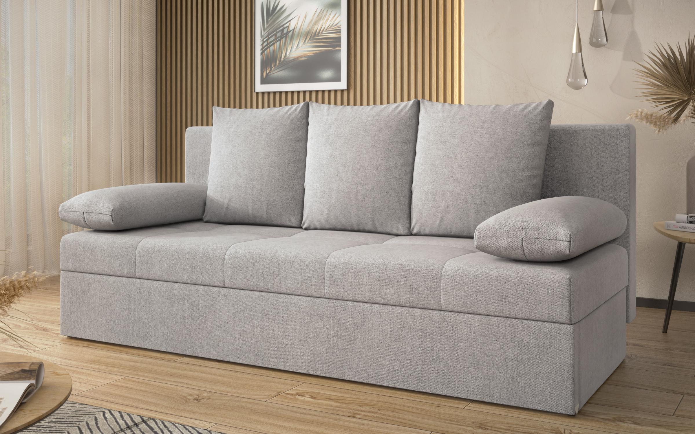 Canapea extensibila Aleto, gri deschis  2