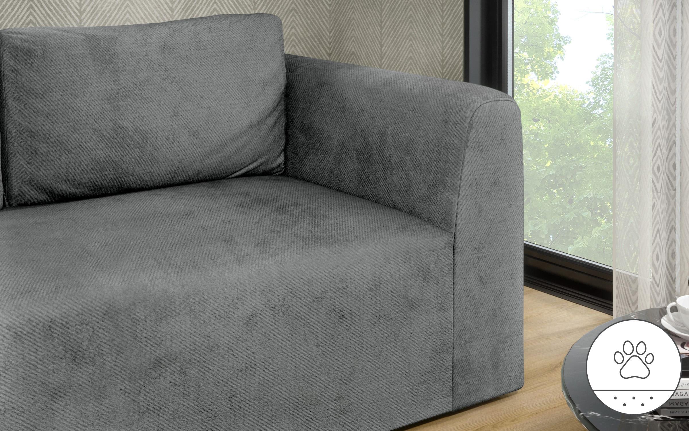 Canapea 2 locuri Alma, gri  4