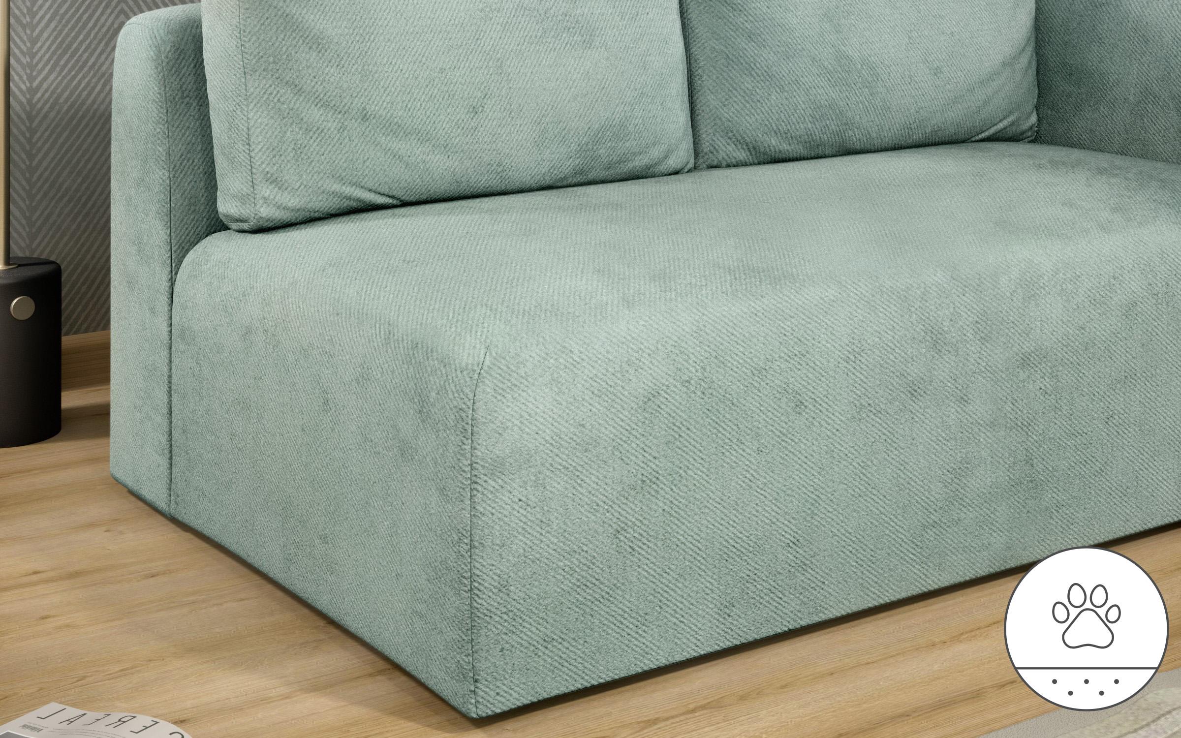 Canapea Alma cu doua locuri, menta  5