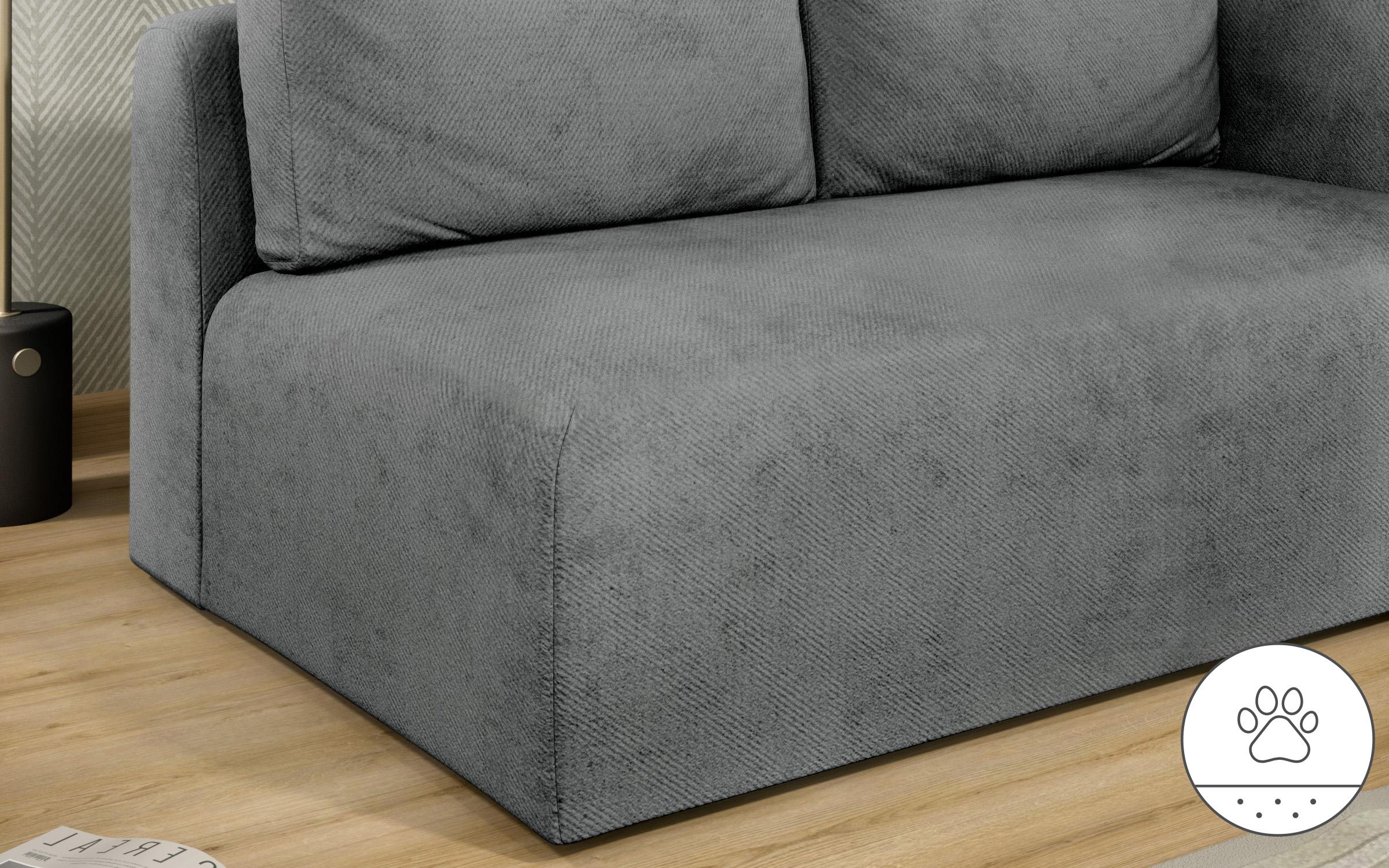 Canapea 2 locuri Alma, gri  5