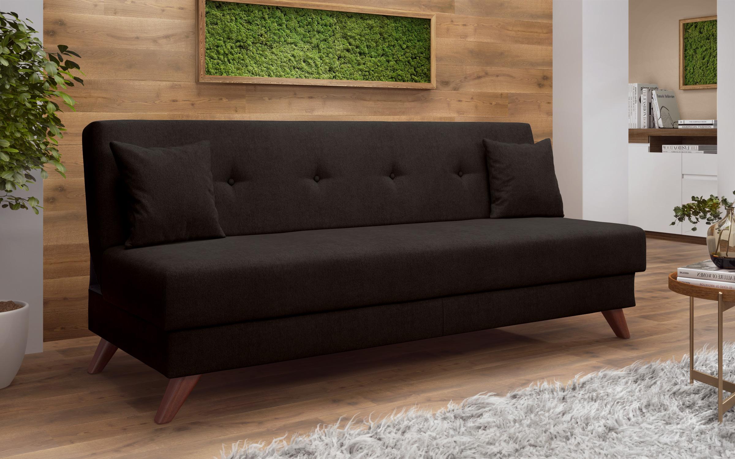 Canapea extensibila click- clack Brent, gri-maroniu  2