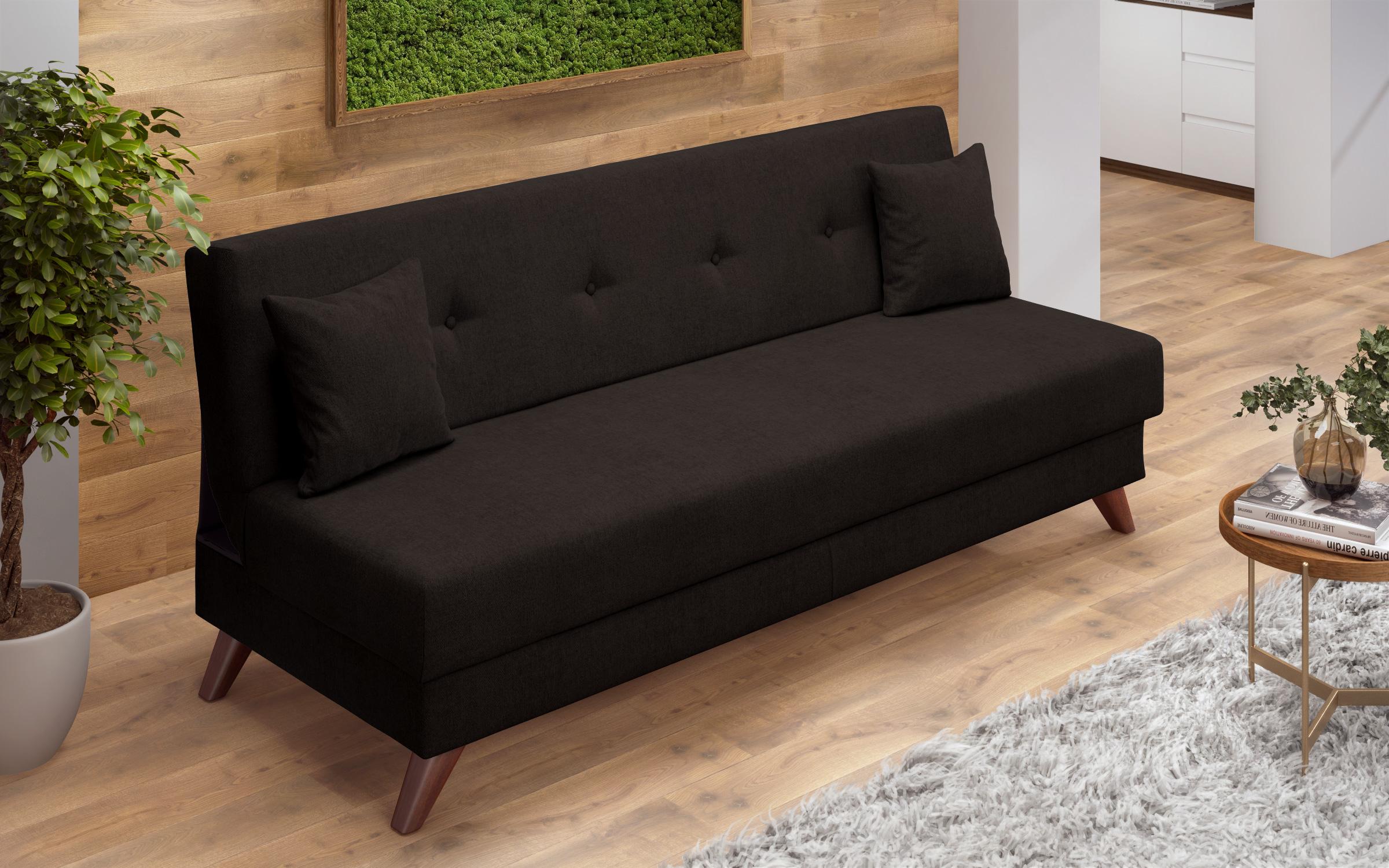Canapea extensibila click- clack Brent, gri-maroniu  3