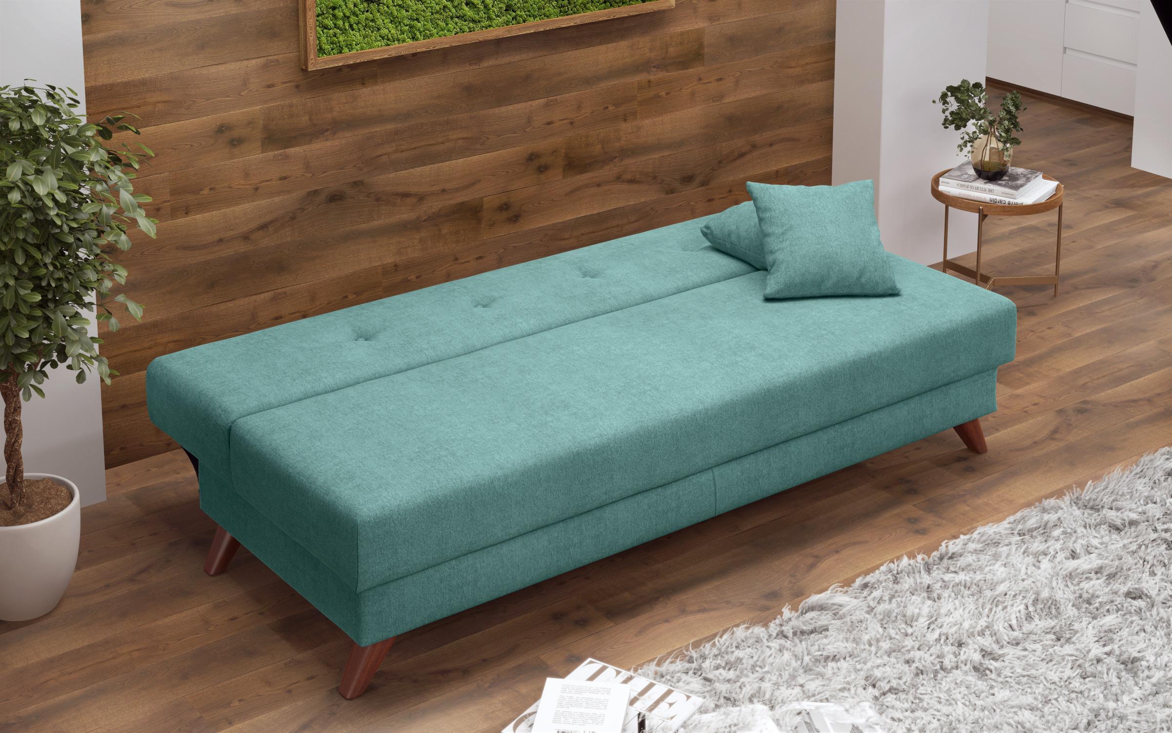 Canapea extensibila click- clack Brent, turcoaz  4
