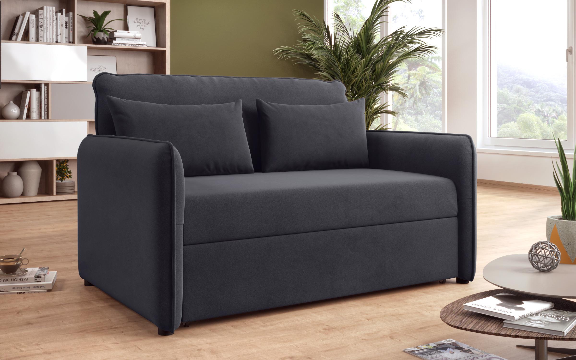 Canapea extensibila Genoa, gri inchis 2