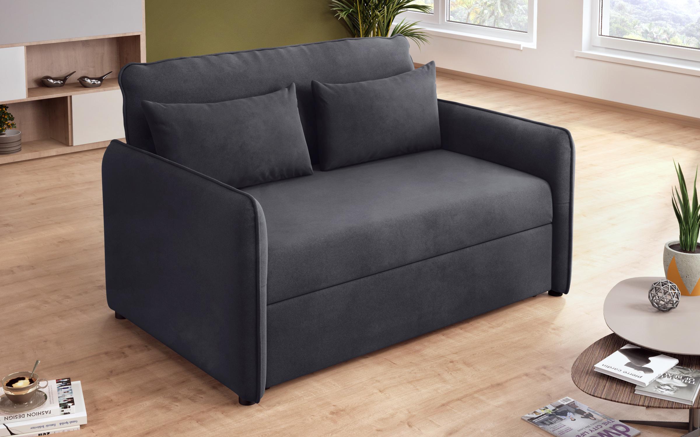 Canapea extensibila Genoa, gri inchis 3