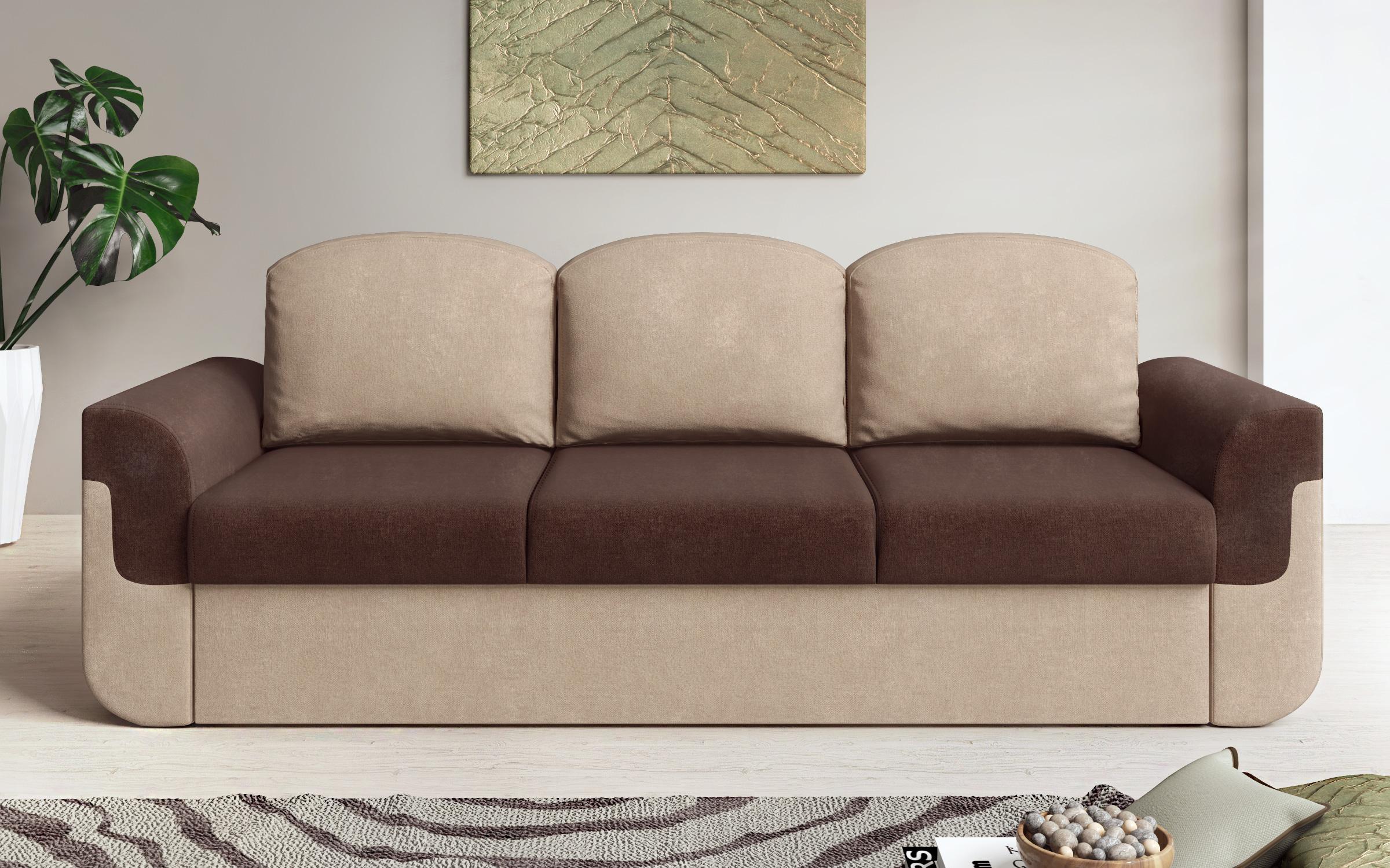 Canapea extensibila Haiti, maro + bej  1