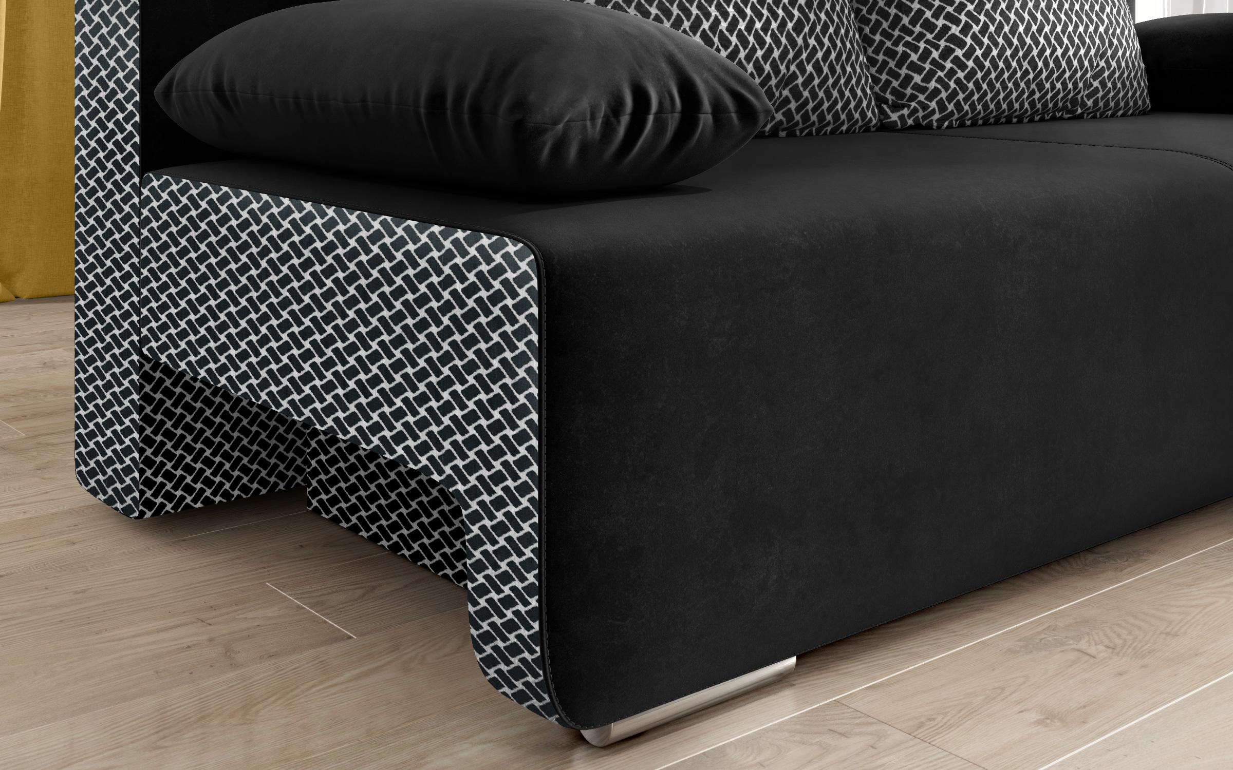 Canapea extensibila Keira, negru + Nacha Negro  3